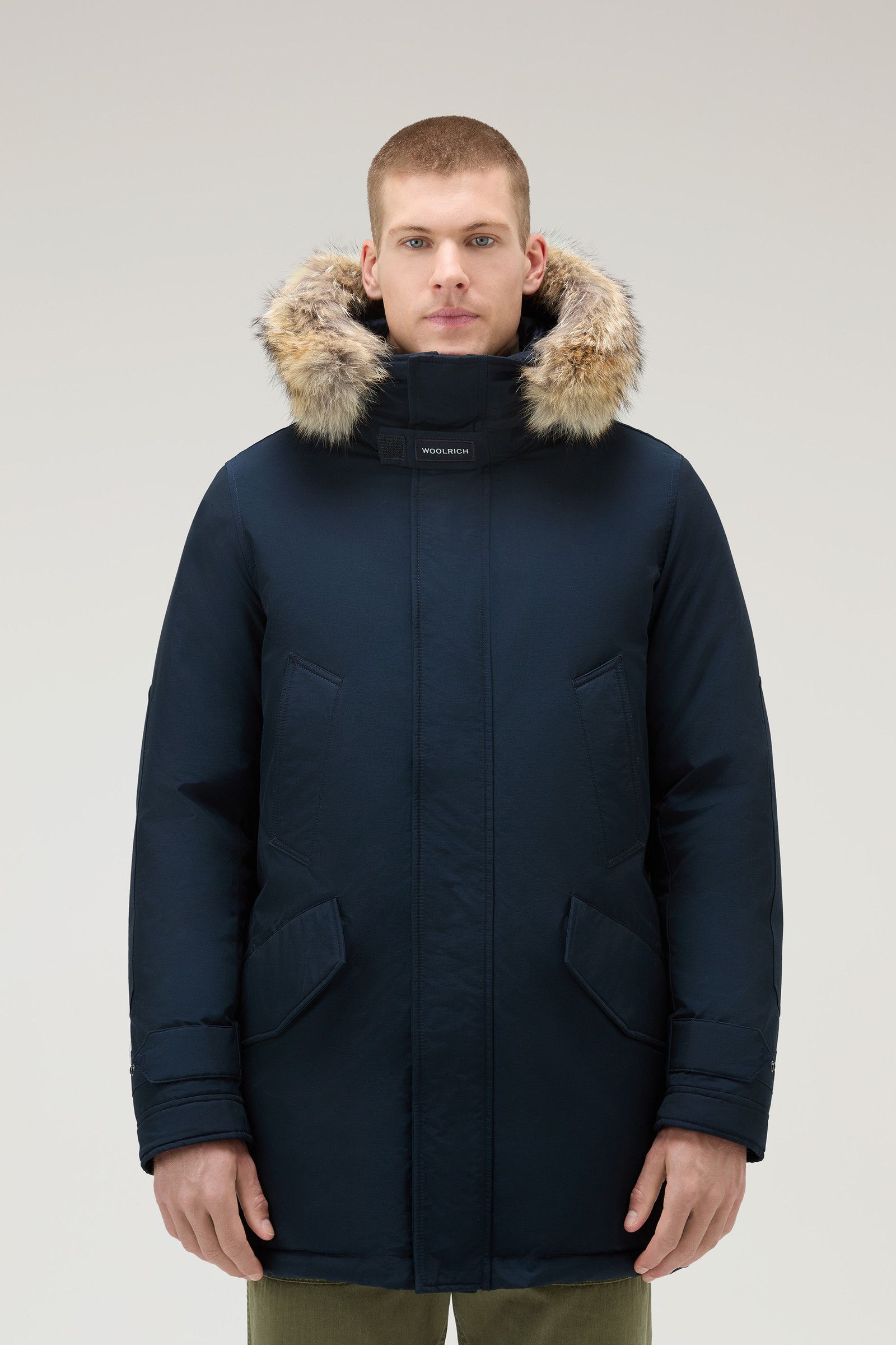 image of Woolrich John Rich Bros x Woolrich Woolen Mills Woolrich Polar Parka In Ramar Cloth in Navy Blue (S