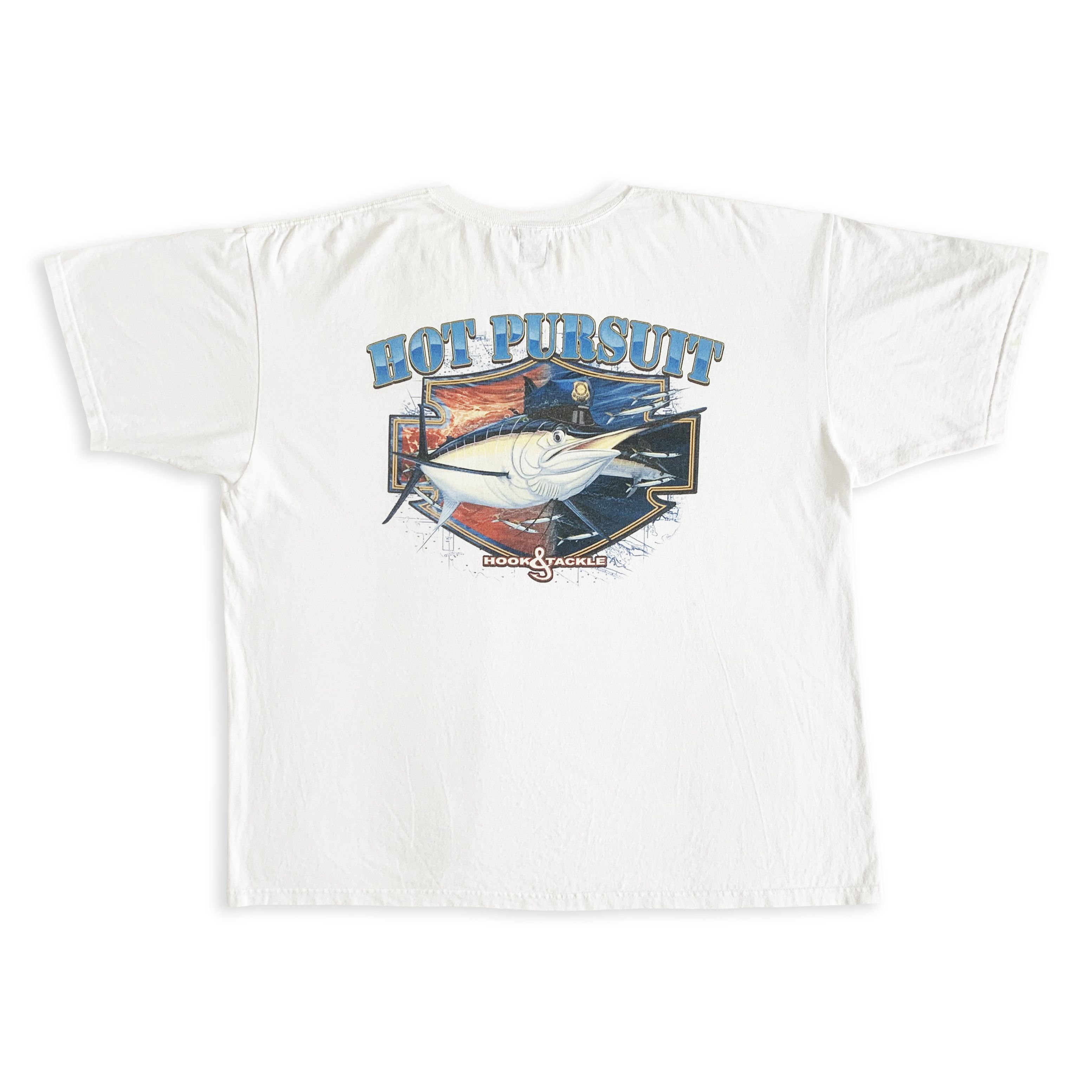 Other 90s HOT PURSUIT t shirt Hook & Tackle Marlin Fishing Tee Size US XXL / EU 58 / 5 - 3 Thumbnail