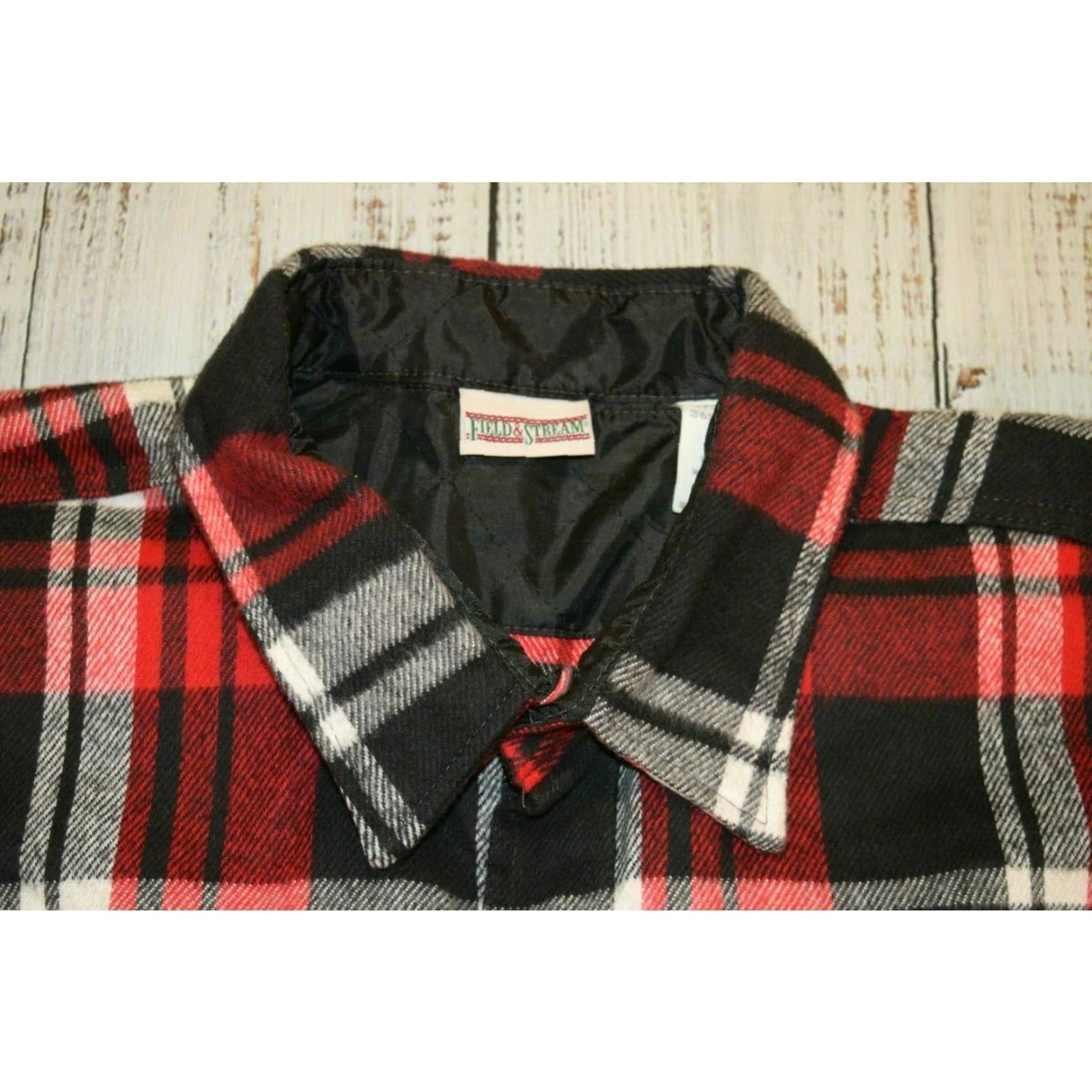 Vintage VINTAGE Field & Stream Shirt 3XL Red Heavyweight Flannel Plaid Long Sleeve USA Mens Regular Fit Size US XXL / EU 58 / 5 - 5 Thumbnail
