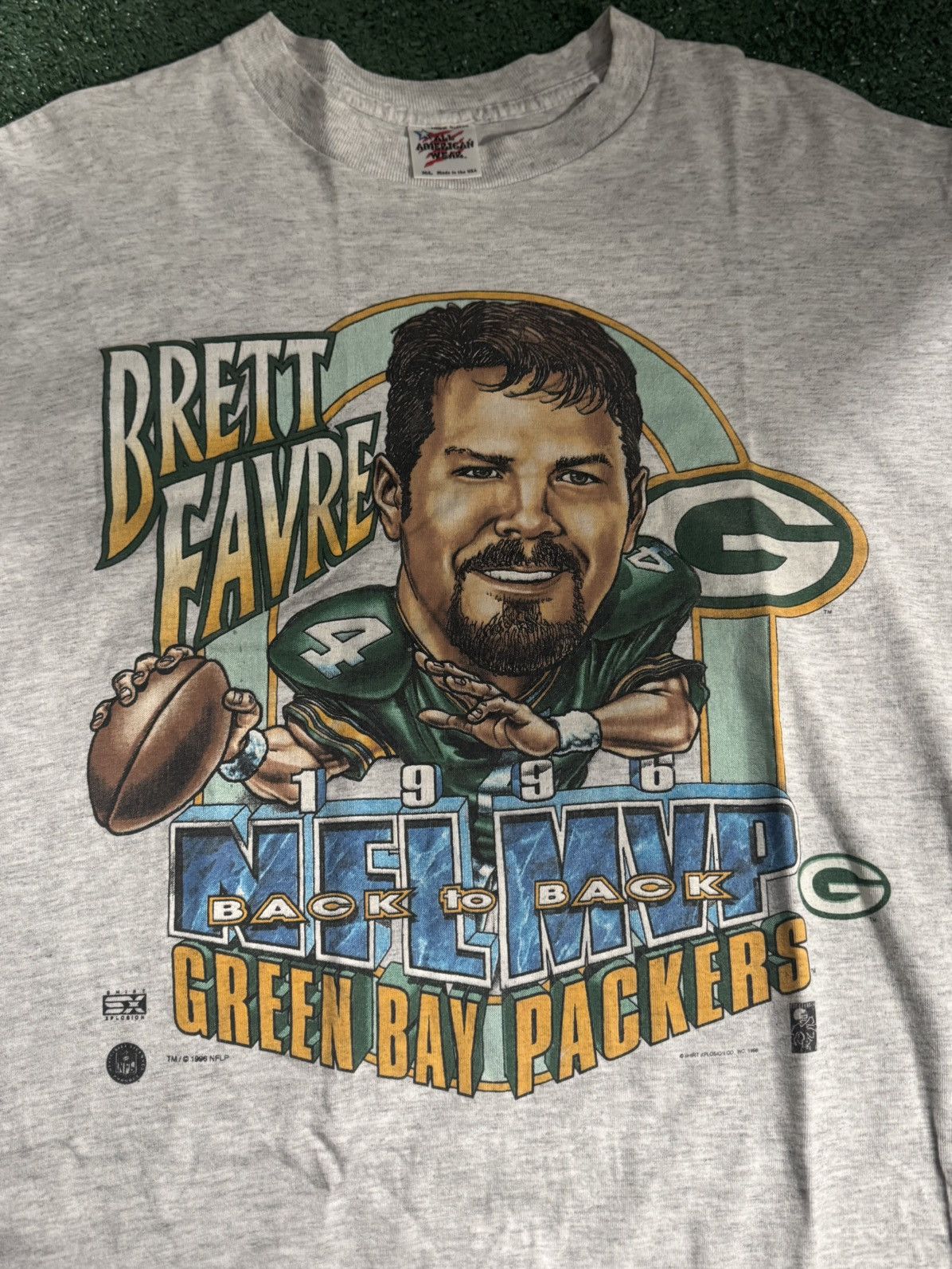 Vintage Vintage 1996 Brett Favre Green Bay Packers Size US XL / EU 56 / 4 - 2 Thumbnail