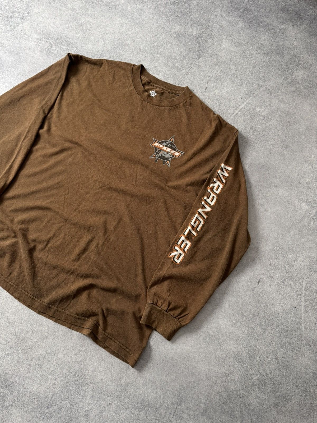 Wrangler Vintage PBR x Wrangler big logo brown long-sleeved Size US XL / EU 56 / 4 - 4 Thumbnail