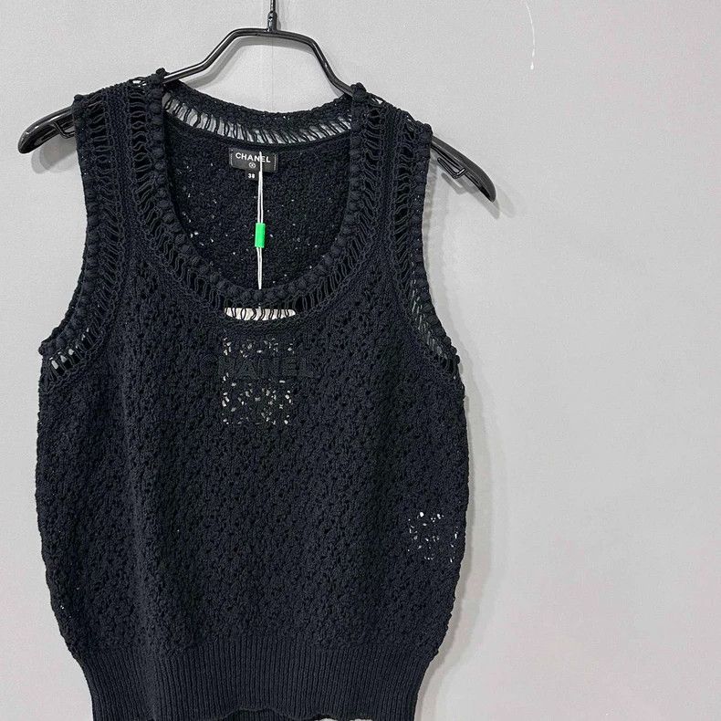 Chanel Chanel Large logo crochet knitted back on the chest 2504-Ne Size XS / US 0-2 / IT 36-38 - 2 Thumbnail