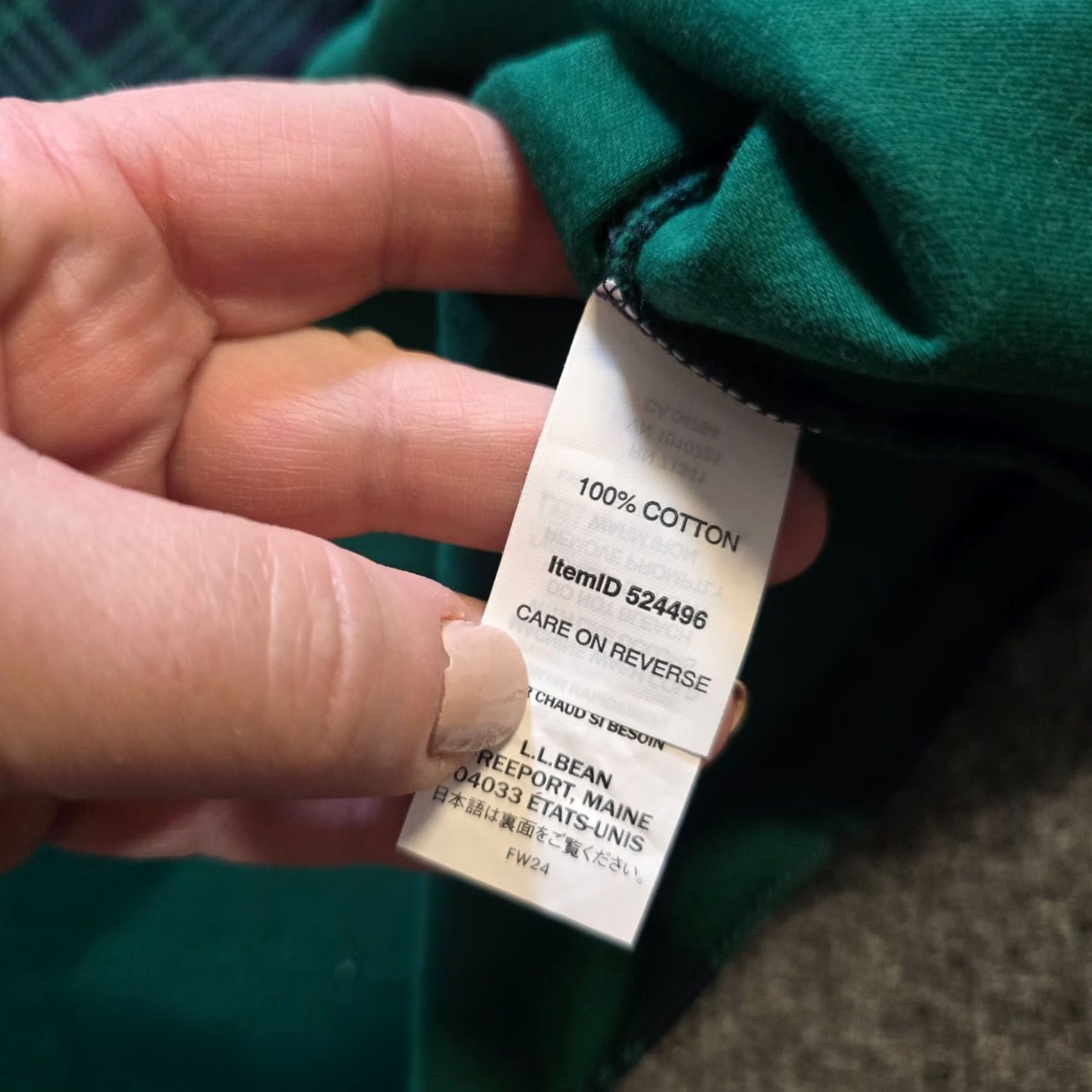 Vintage LL Bean Top Womens Large Petite Green Plaid Tartan Blackwatch Turtleneck Casual Size L / US 10 / IT 46 - 7 Thumbnail