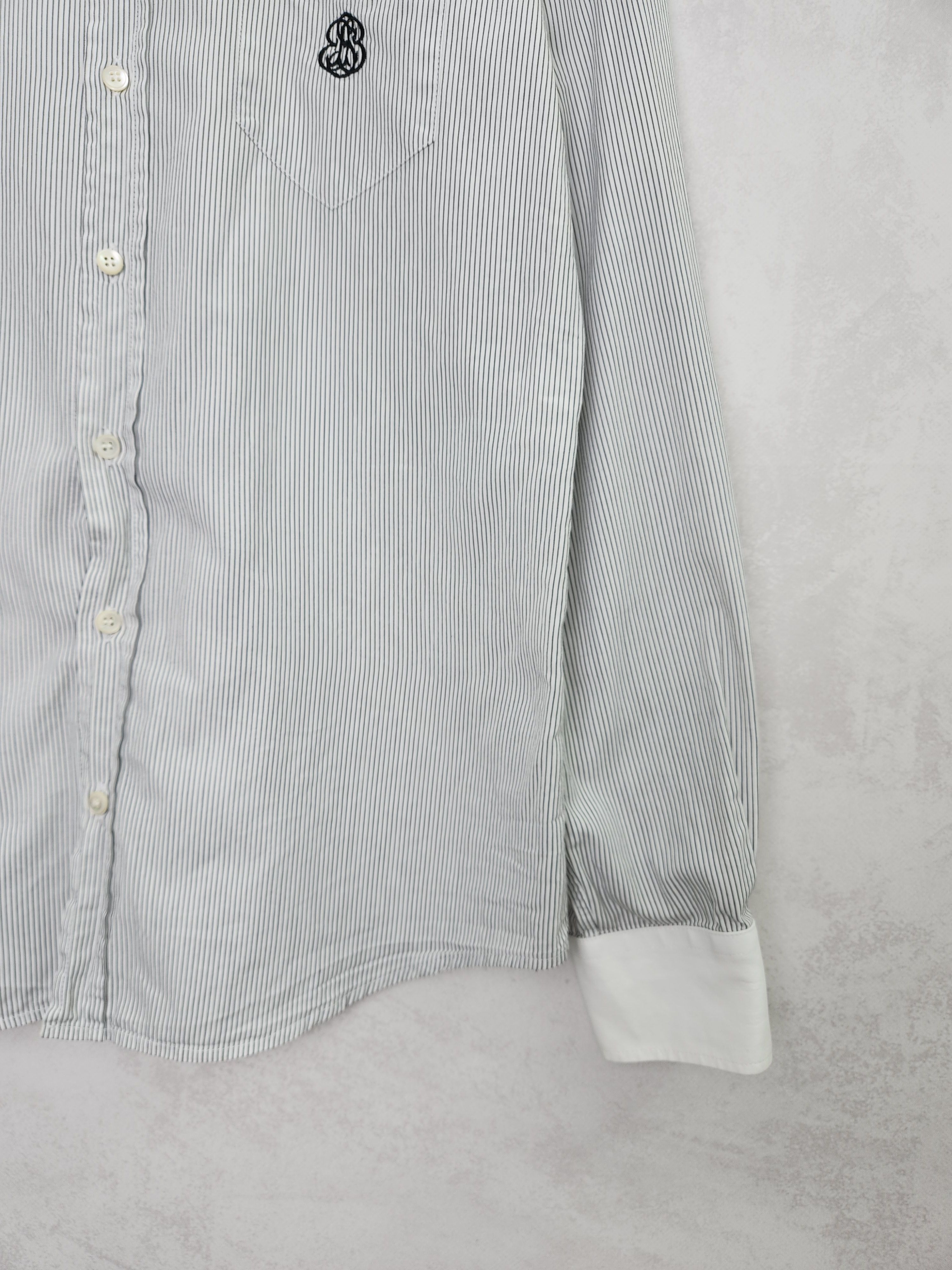 Balenciaga Balenciaga paris stripes button ups shirt pockets logo Size US L / EU 52-54 / 3 - 3 Thumbnail