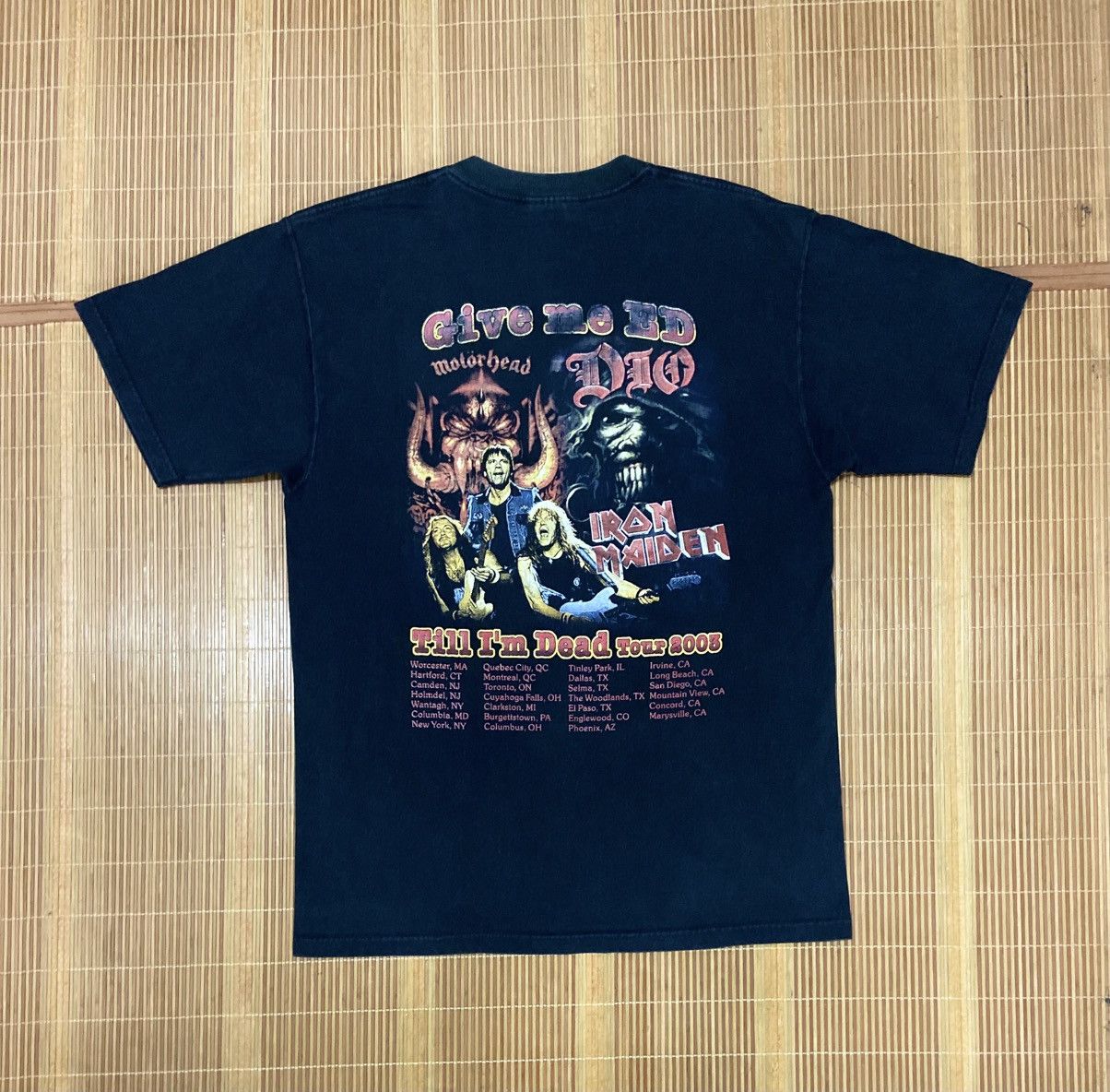 Band Tees Iron Maiden "Give Me Ed... 'Til I'm Dead" 2003 tour TEE Size US L / EU 52-54 / 3 - 7 Thumbnail
