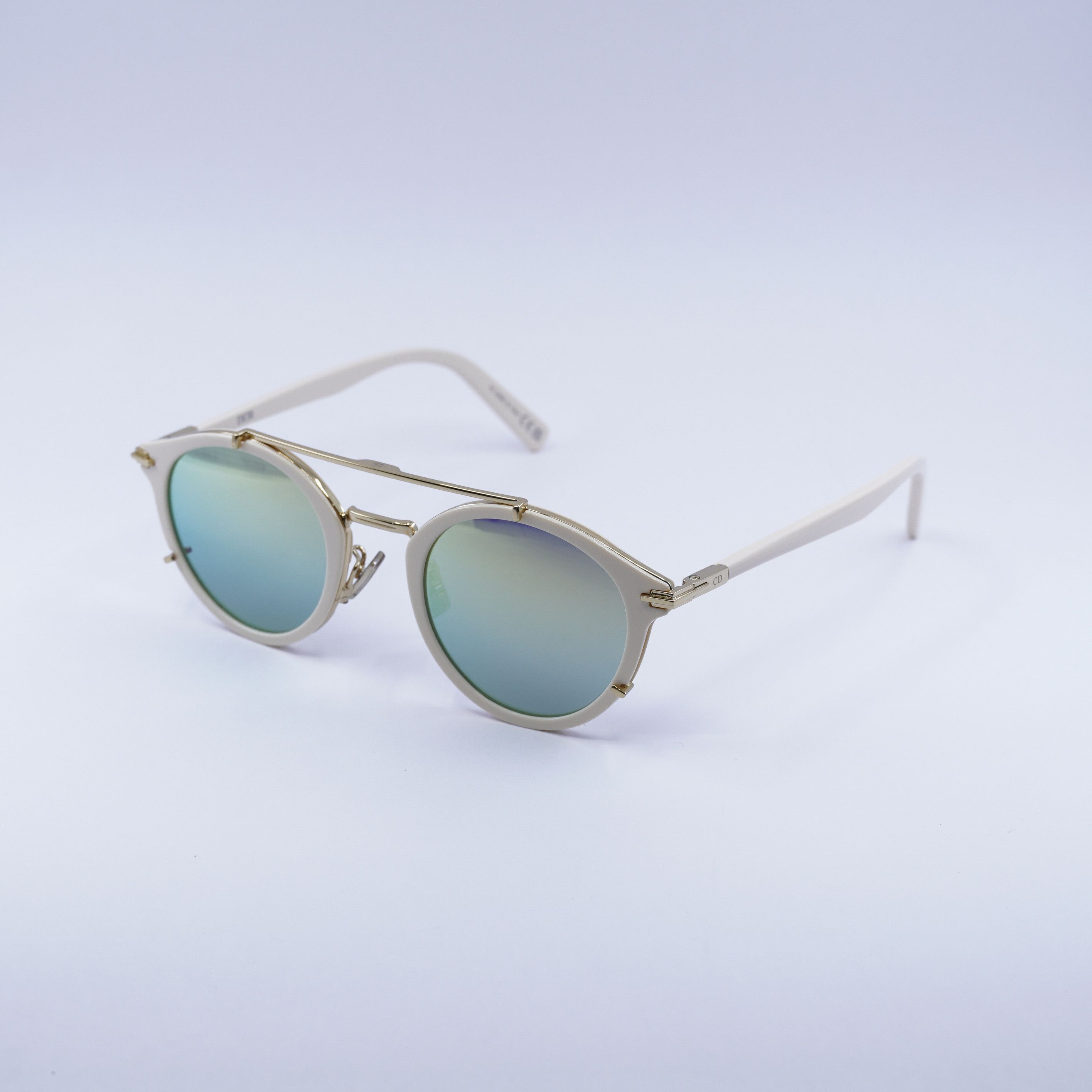 NEW DIOR SUNGLASSES, IVORY/GREEN MIRROR EYEWEAR DIORBLACKSUIT R7U 95H6 Dior DiorBlackSuit R7U 22C0 Sunglasses - US main image 3