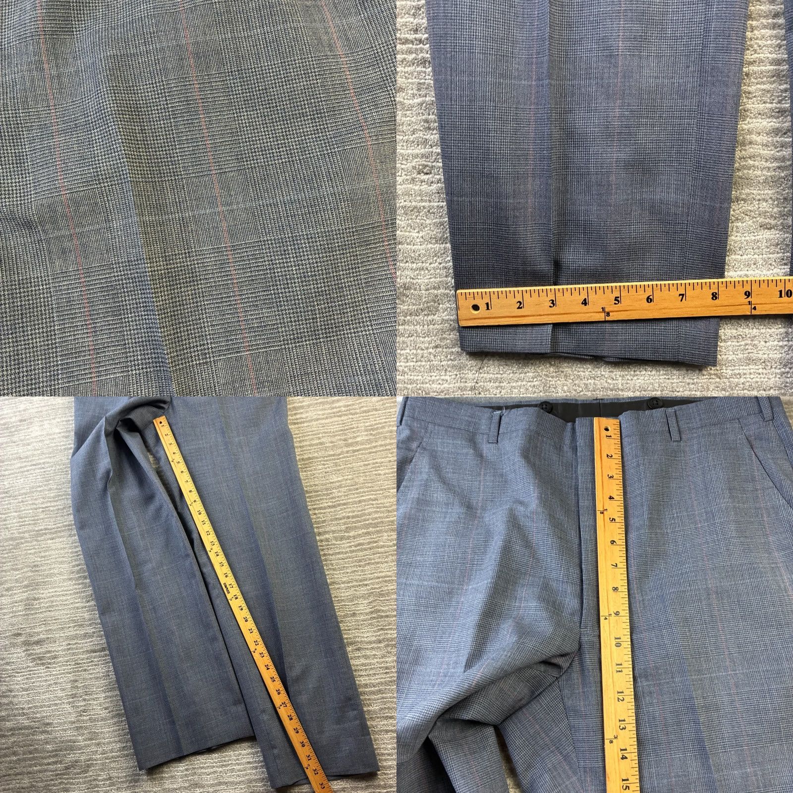 Hart Schaffner Marx Hart Schaffner Marx Suit 41 XL Glen Plaid Jacket Blazer Pants 35x32 VINTAGE Size 42R - 10 Thumbnail