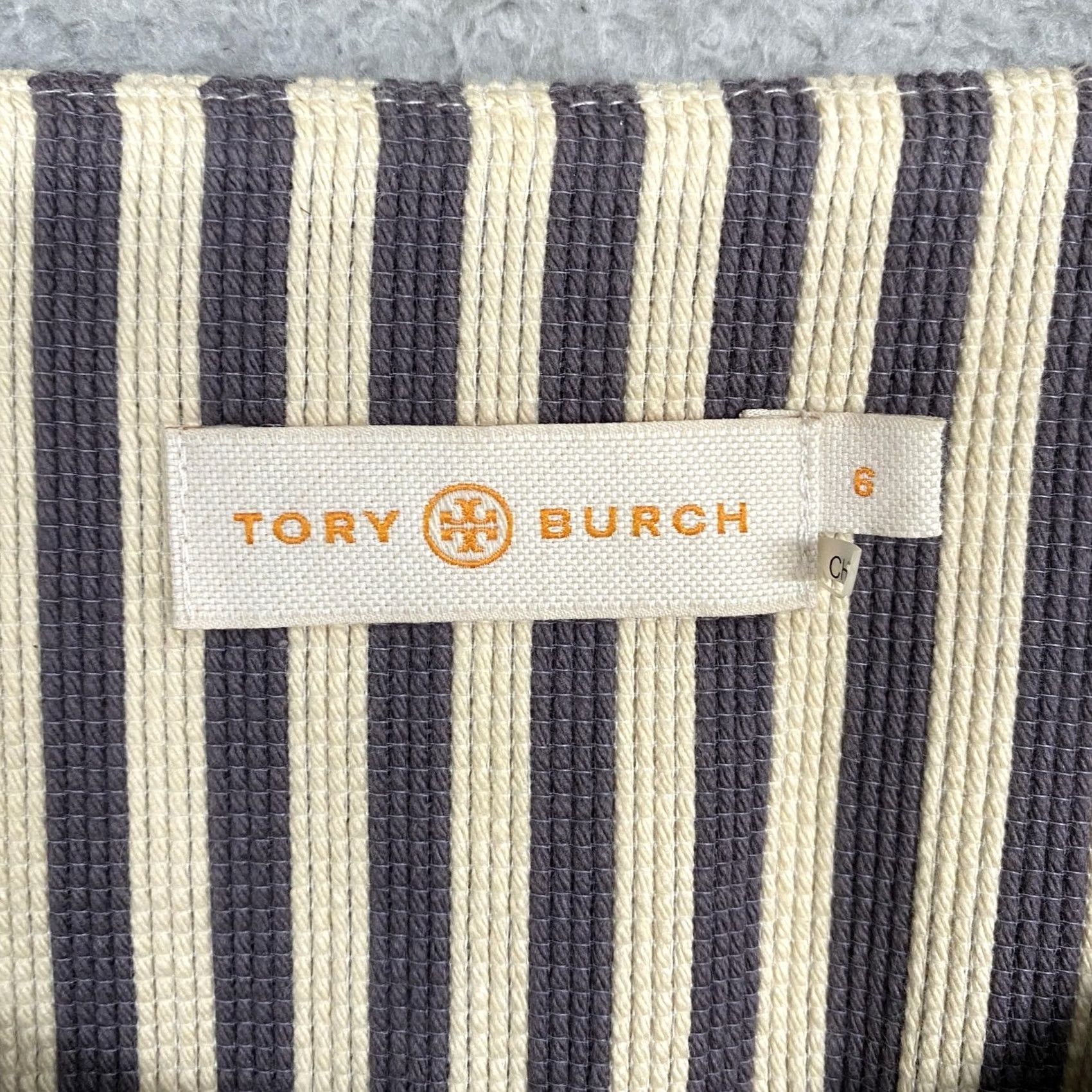 Tory Burch Tory Burch Jacket Womens 6 Gray Stripe Rene Zip Up Silk Lined Corporate Office Size M / US 6-8 / IT 42-44 - 4 Thumbnail