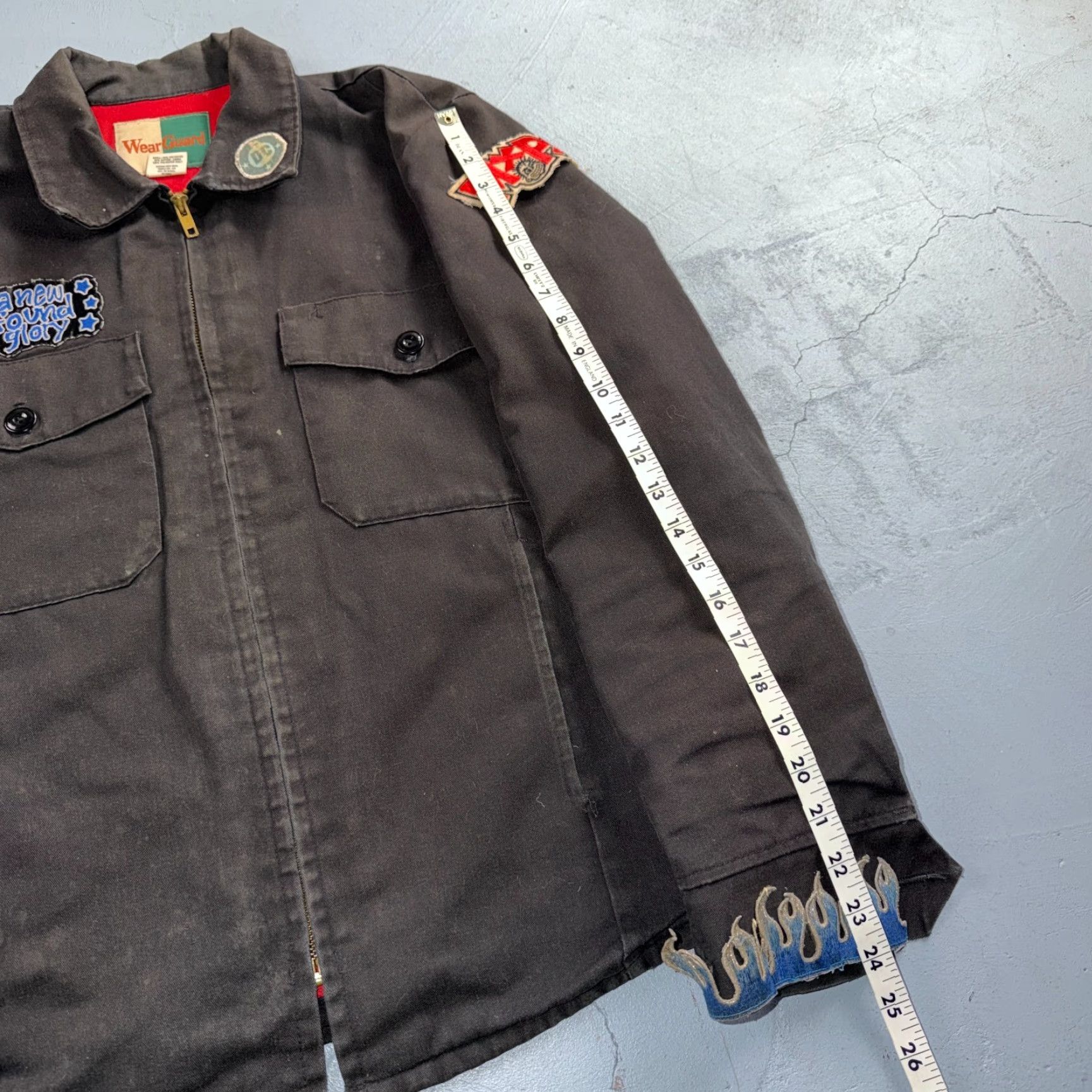 Vintage VTG WearGuard Mechanic Work Jacket Bomber Jacket Jacket Men M Brown Embroidered Patches Y2K Vibe Vintage Patchwork Cars Grunge 90s Fall Spring Winter Size US M / EU 48-50 / 2 - 4 Thumbnail