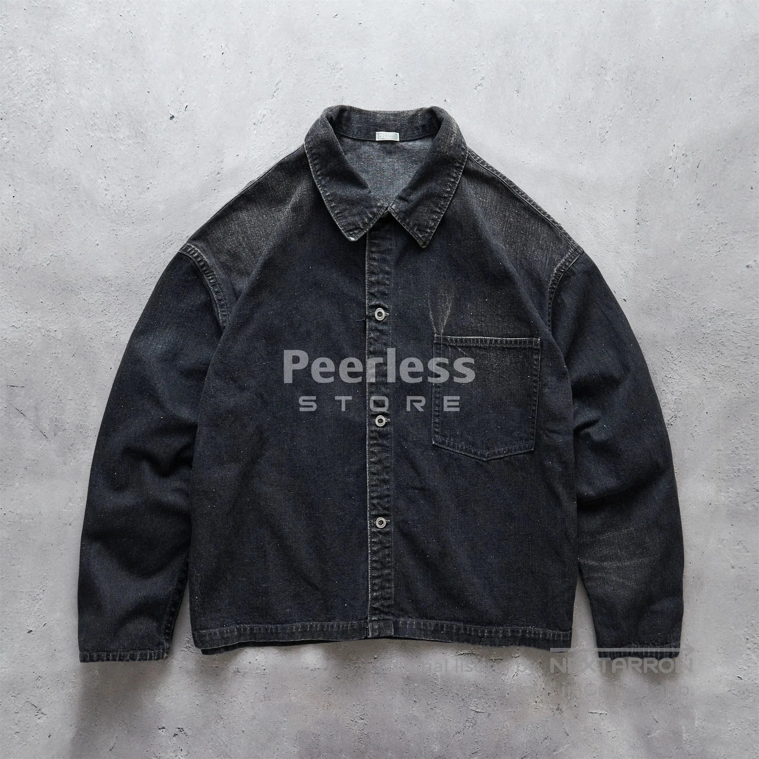 A.PRESSE A.PRESSE Japan Limited Black Denim Jacket. Size US L / EU 52-54 / 3 - 2 Thumbnail