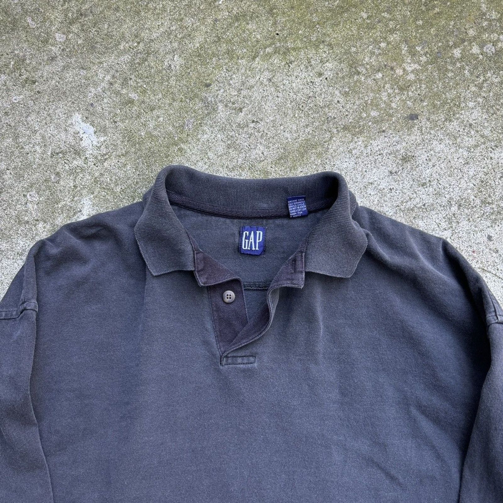 Gap Vintage Gap Oversized Faded Black Heavy Cotton Shirt Size US M / EU 48-50 / 2 - 5 Thumbnail