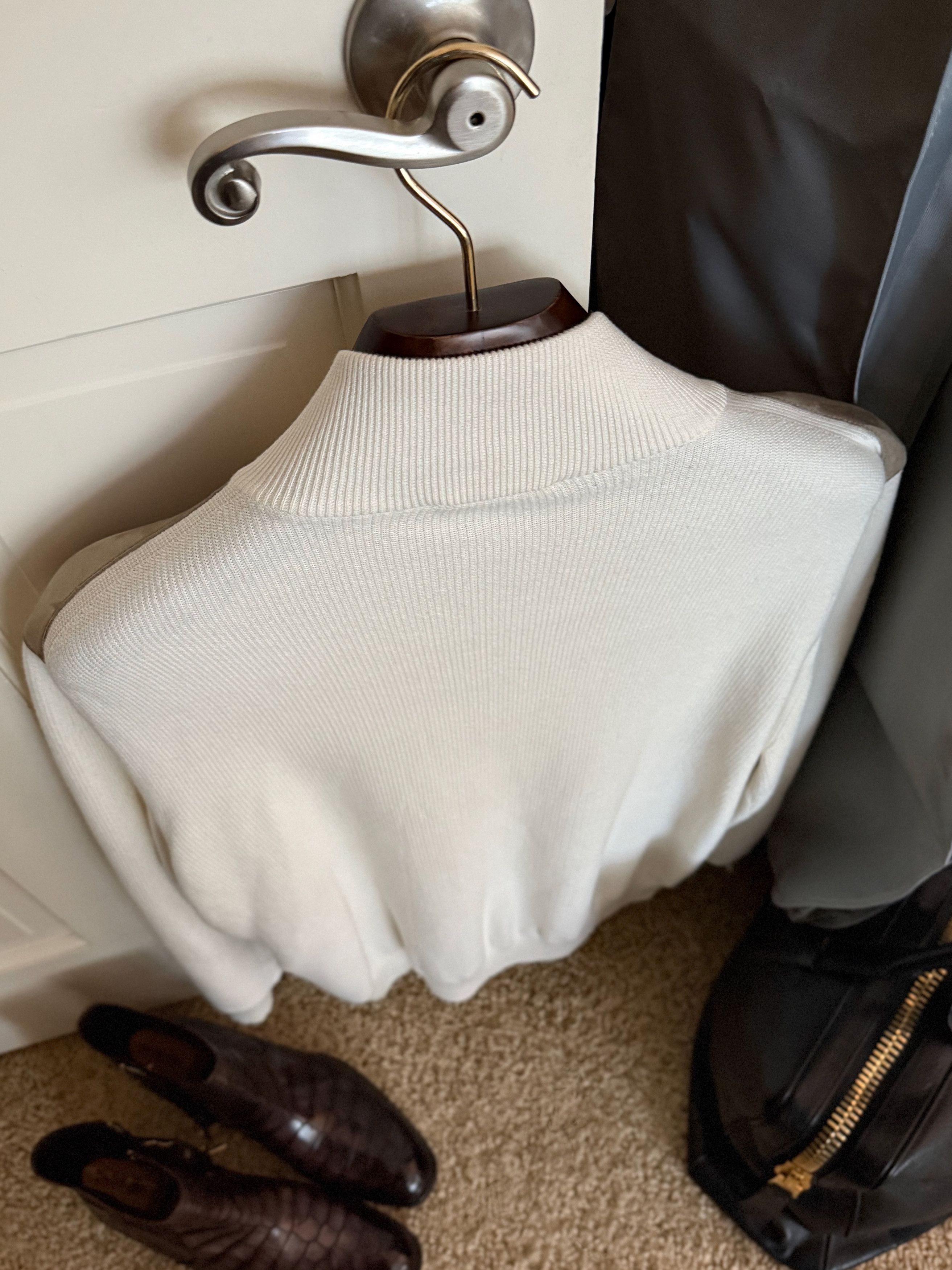 Brioni Best Dressed Rare $6K w/tax Suede / White Cashmere Knit Size US L / EU 52-54 / 3 - 14 Thumbnail