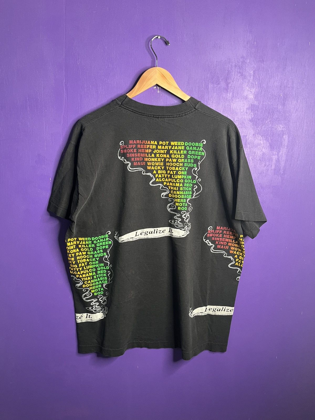 Fashion Victim × Vintage Vintage 1992 Fashion victim weed names AOP t-shirt Size US XL / EU 56 / 4 - 2 Thumbnail