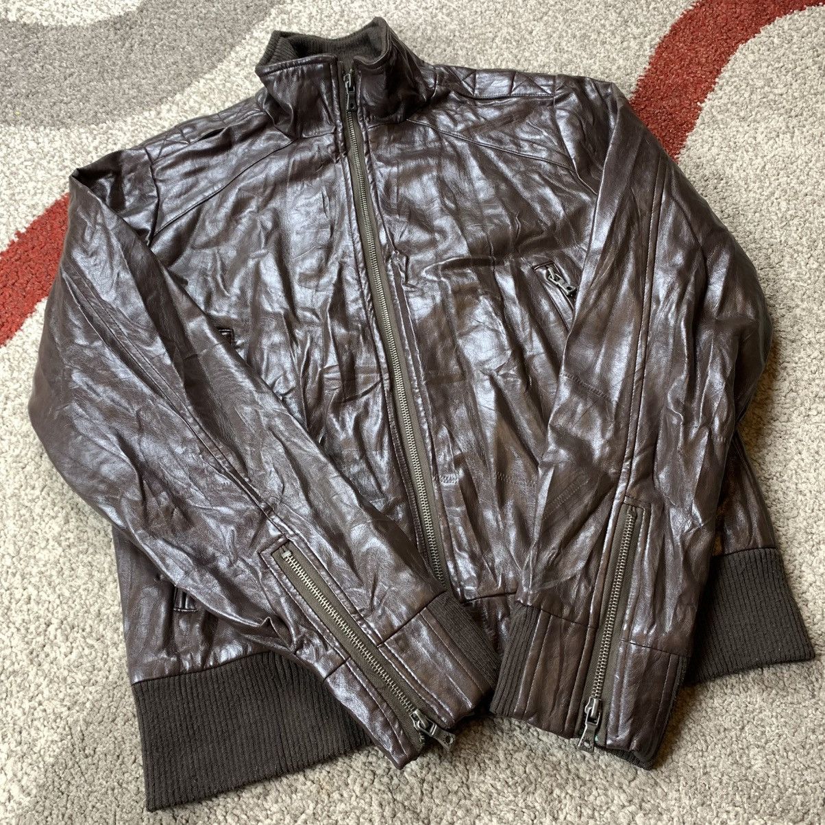 Genuine Leather NYLAUS BIKER JACKET Mens Size US L / EU 52-54 / 3 - 2 Thumbnail
