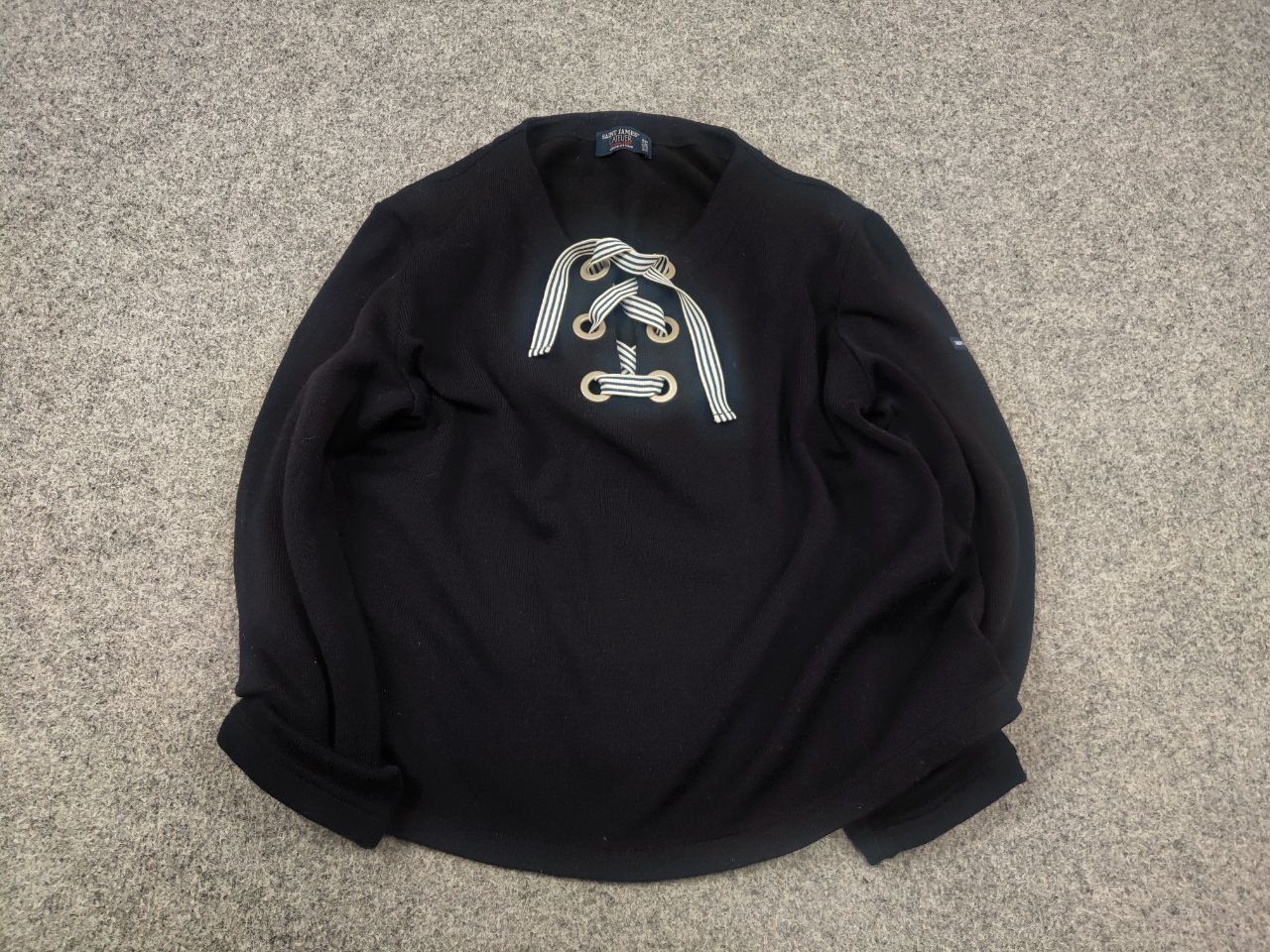 Saint James Saint James Design Wool Blend Sweater neckline and laces Size L / US 10 / IT 46 - 4 Thumbnail
