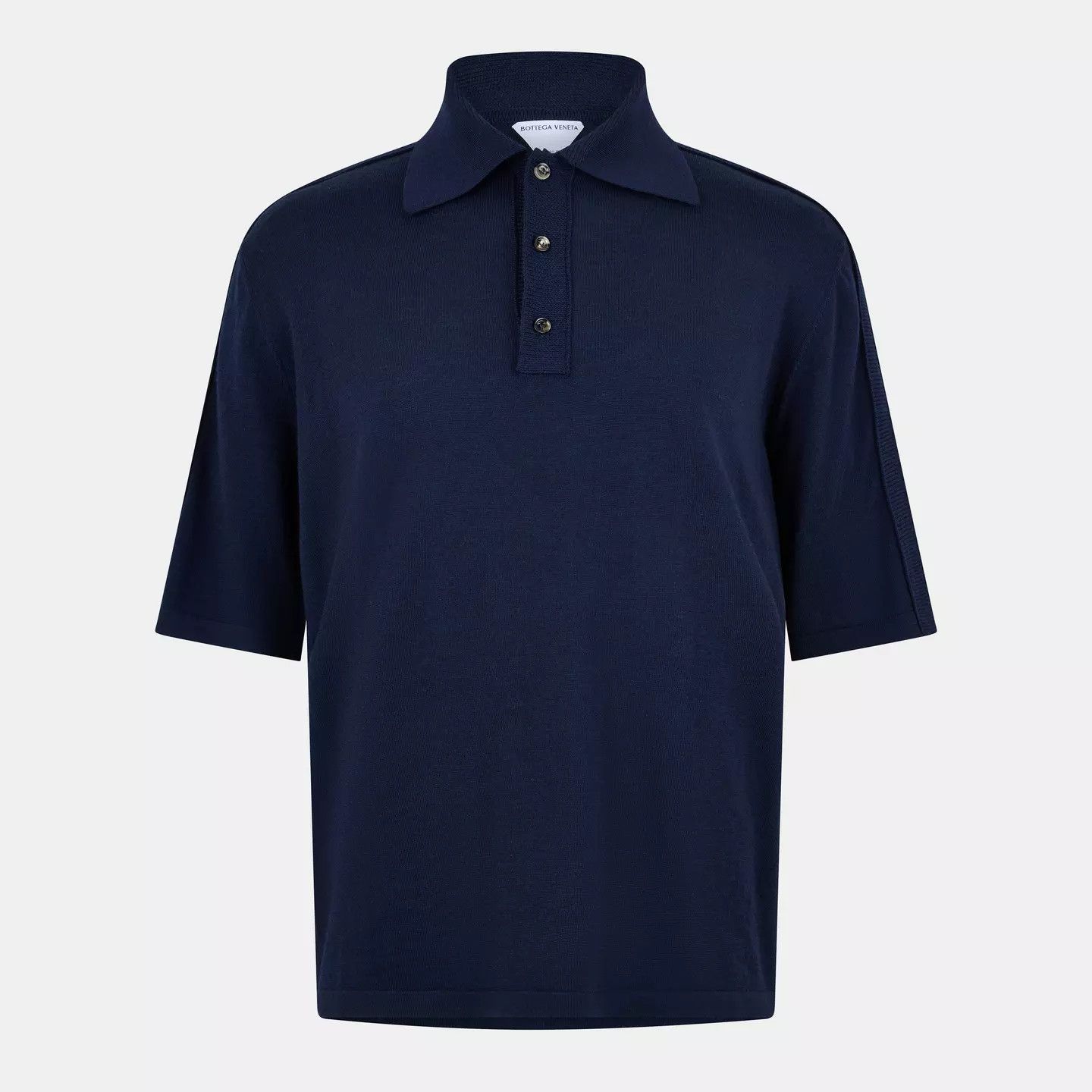 Bottega Veneta o1g2r1mq0426 Wool Polo Shirt in Midnight Blue Size US S / EU 44-46 / 1 - 1 Thumbnail