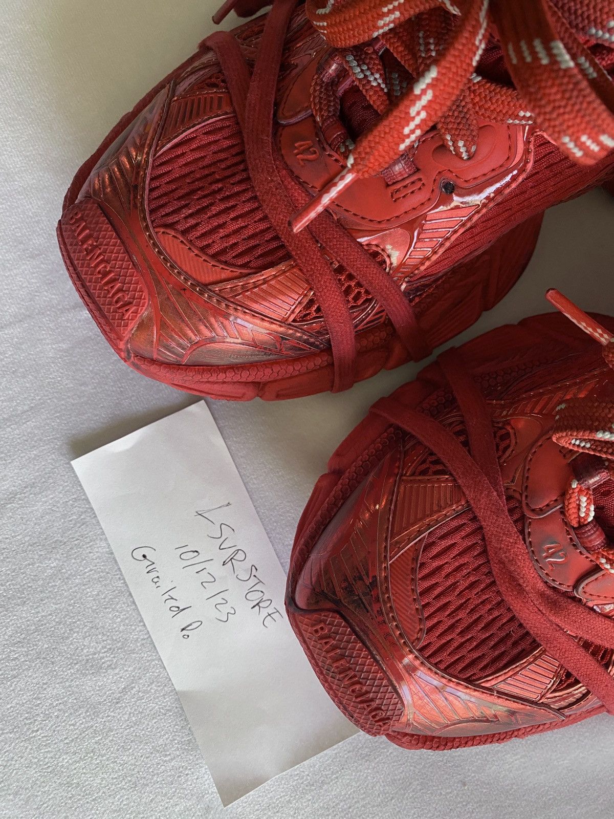 Balenciaga Balenciaga Red 3XL Sneaker 42 - US9.0 USED* Size US 9 / EU 42 - 6 Thumbnail