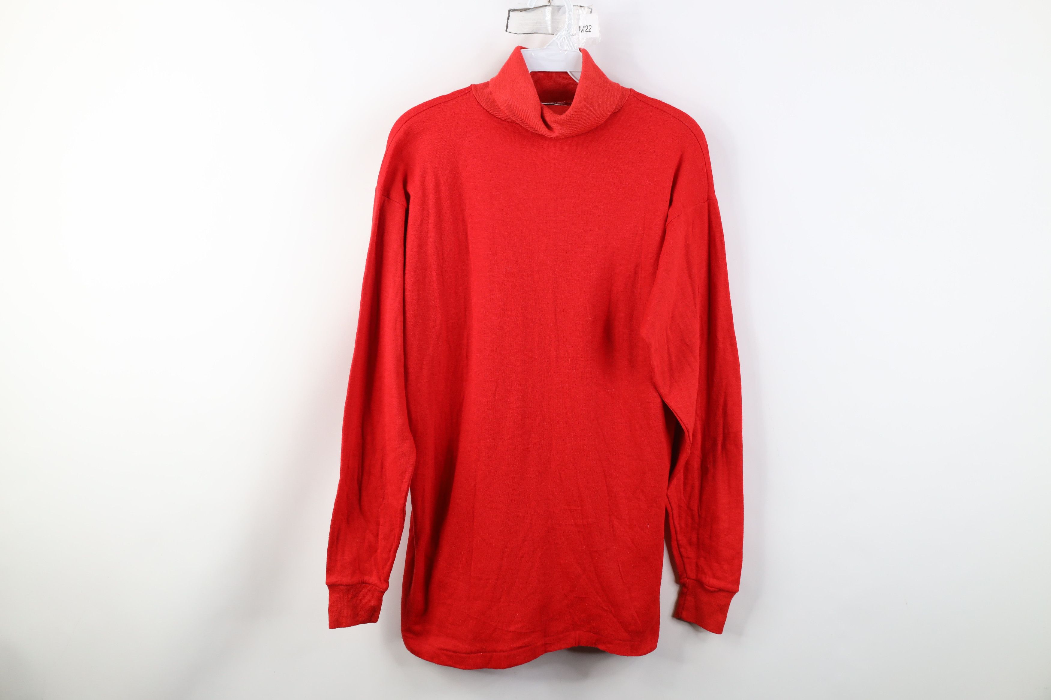 Vintage Vintage 70s Streetwear Thermal Knit Turtleneck T-Shirt USA Size US XL / EU 56 / 4 - 1 Thumbnail