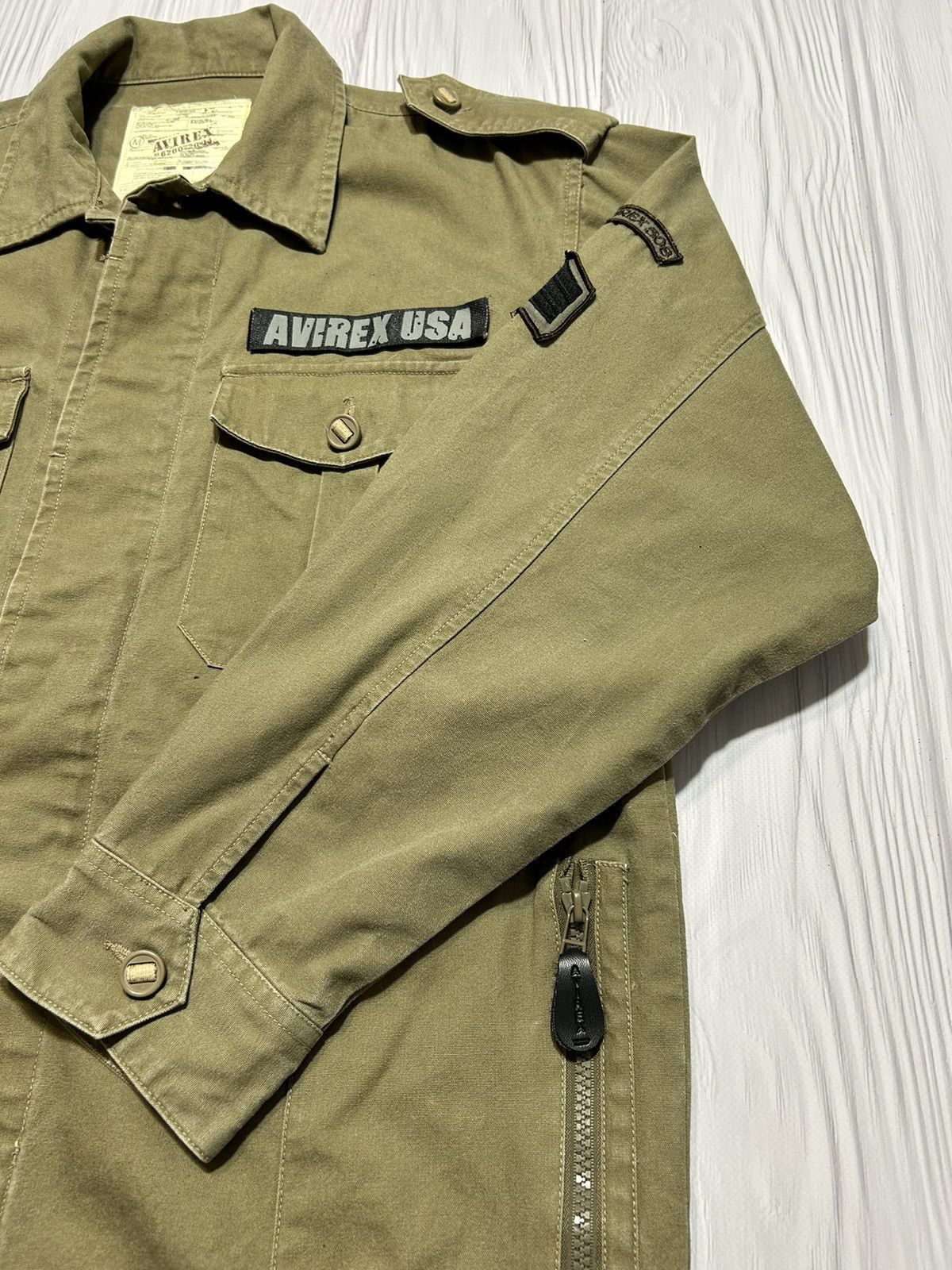 Avirex Vintage Military Avirex USA Army Patch Button Up Jacket Size US M / EU 48-50 / 2 - 4 Thumbnail