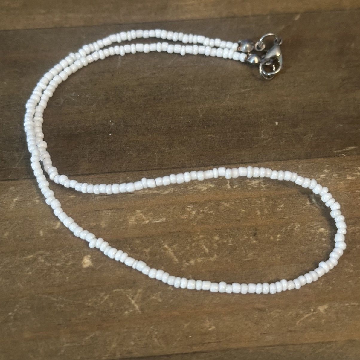 Other White glass seed bead necklace Size ONE SIZE - 3 Thumbnail