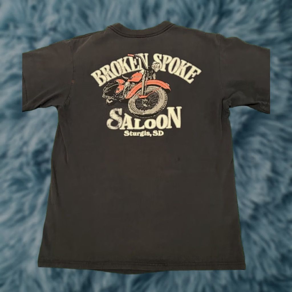 Vintage VINTAGE Sturgis Motorcycle Biker Broken Spoke Saloon 1992 VTG 90s Shirt Mens M Size US M / EU 48-50 / 2 - 1 Thumbnail