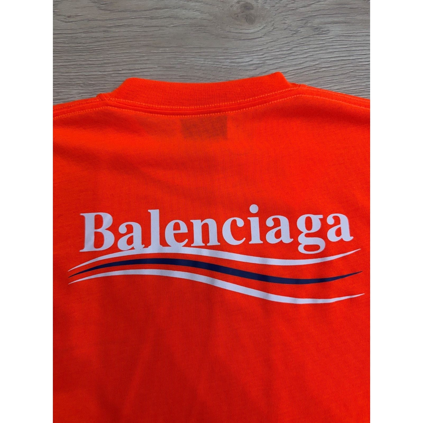 Balenciaga Balenciaga Political Campaign Neon Orange Tee T-Shirt Small Size S / US 4 / IT 40 - 9 Thumbnail