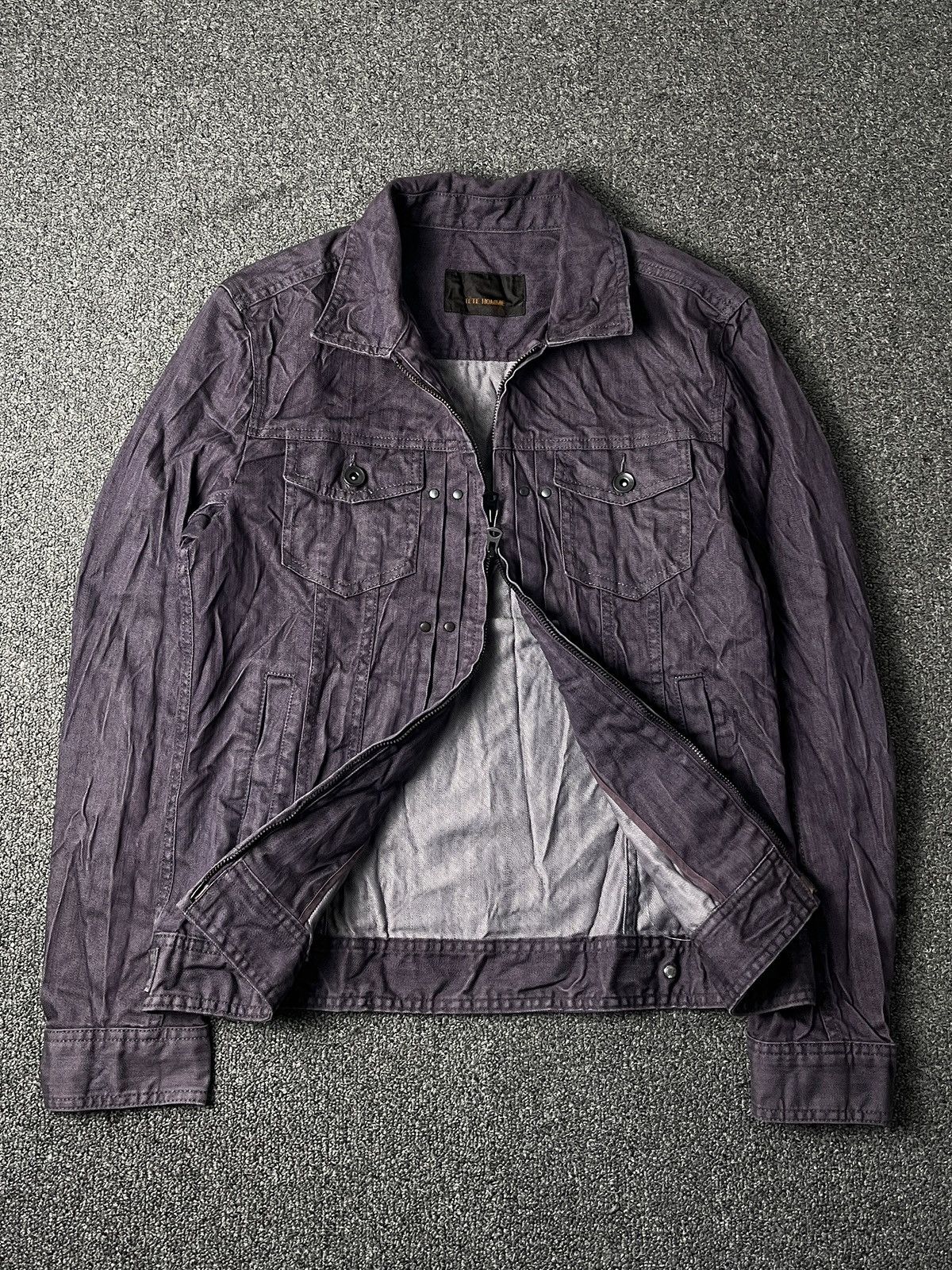 Issey Miyake Tete Homme Issey Miyake Studded Type 2 Denim Jacket Size US M / EU 48-50 / 2 - 2 Thumbnail