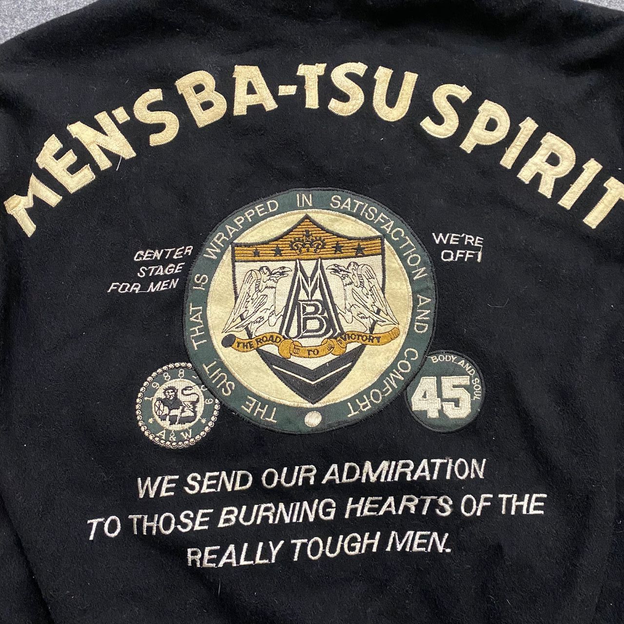 Japanese Brand 💥Best Offer💥Vintage Men's Ba-tsu Spirit Varsity Jacket Size US L / EU 52-54 / 3 - 6 Thumbnail