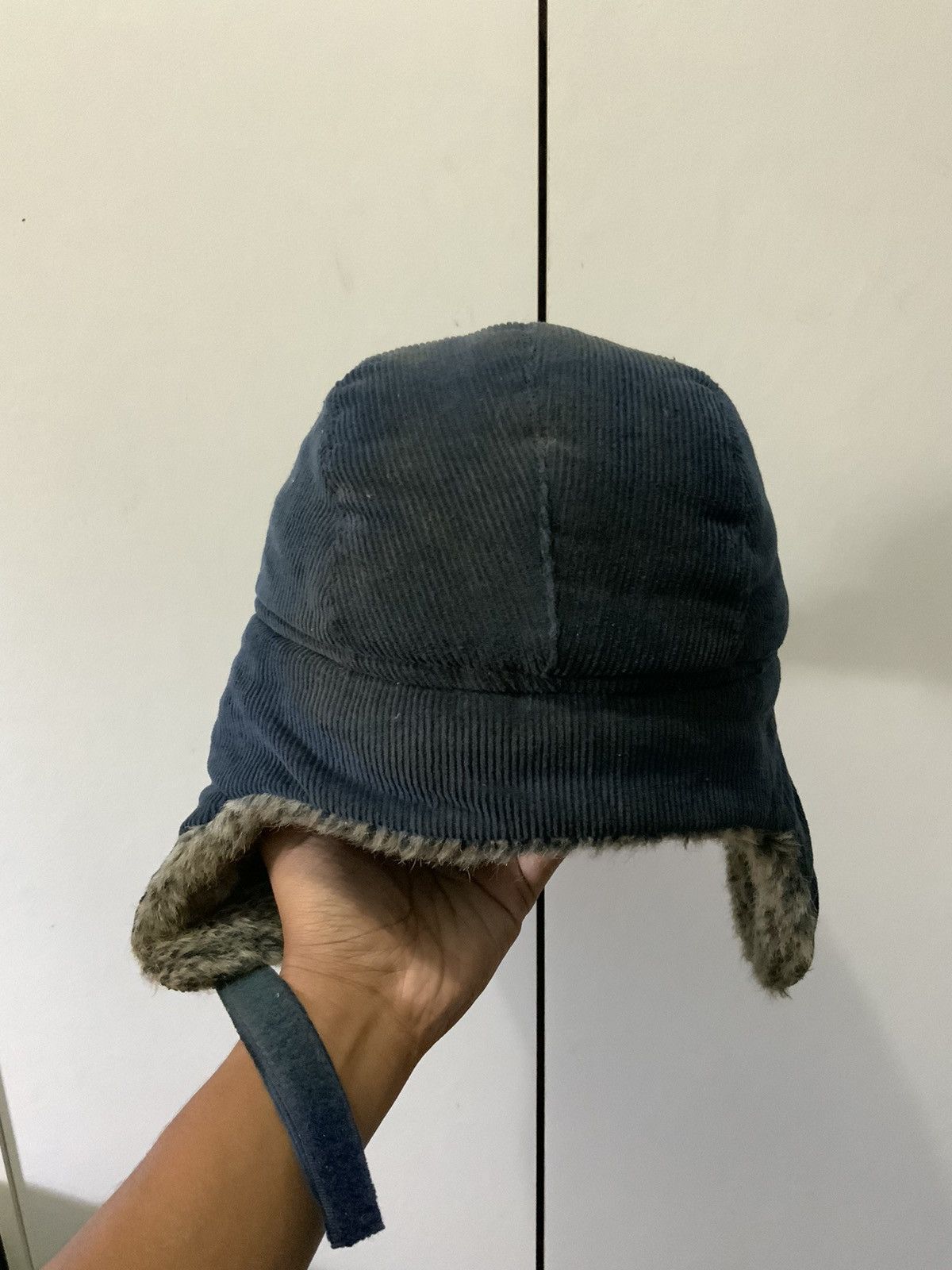 Japanese Brand Reliable Corduroi Fade Mohair Fur Ski Hat Cap Size ONE SIZE - 2 Thumbnail