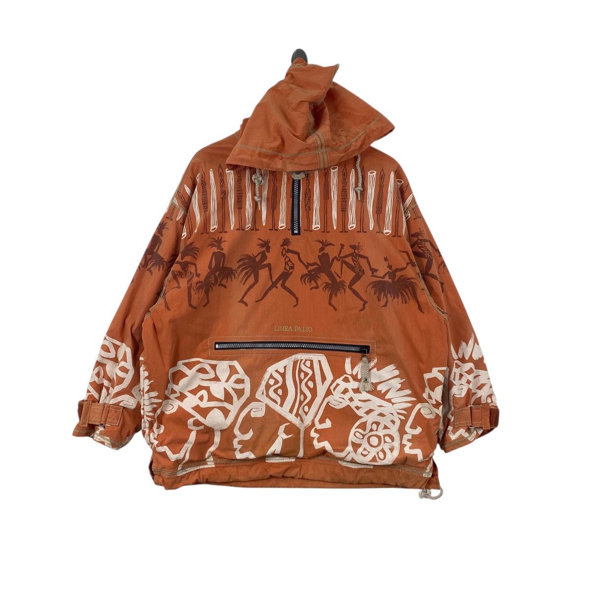 Vintage Vintage LINEA PALIO TRIBAL Print Anorak Jacket Hoodie Size US XL / EU 56 / 4 - 4 Thumbnail