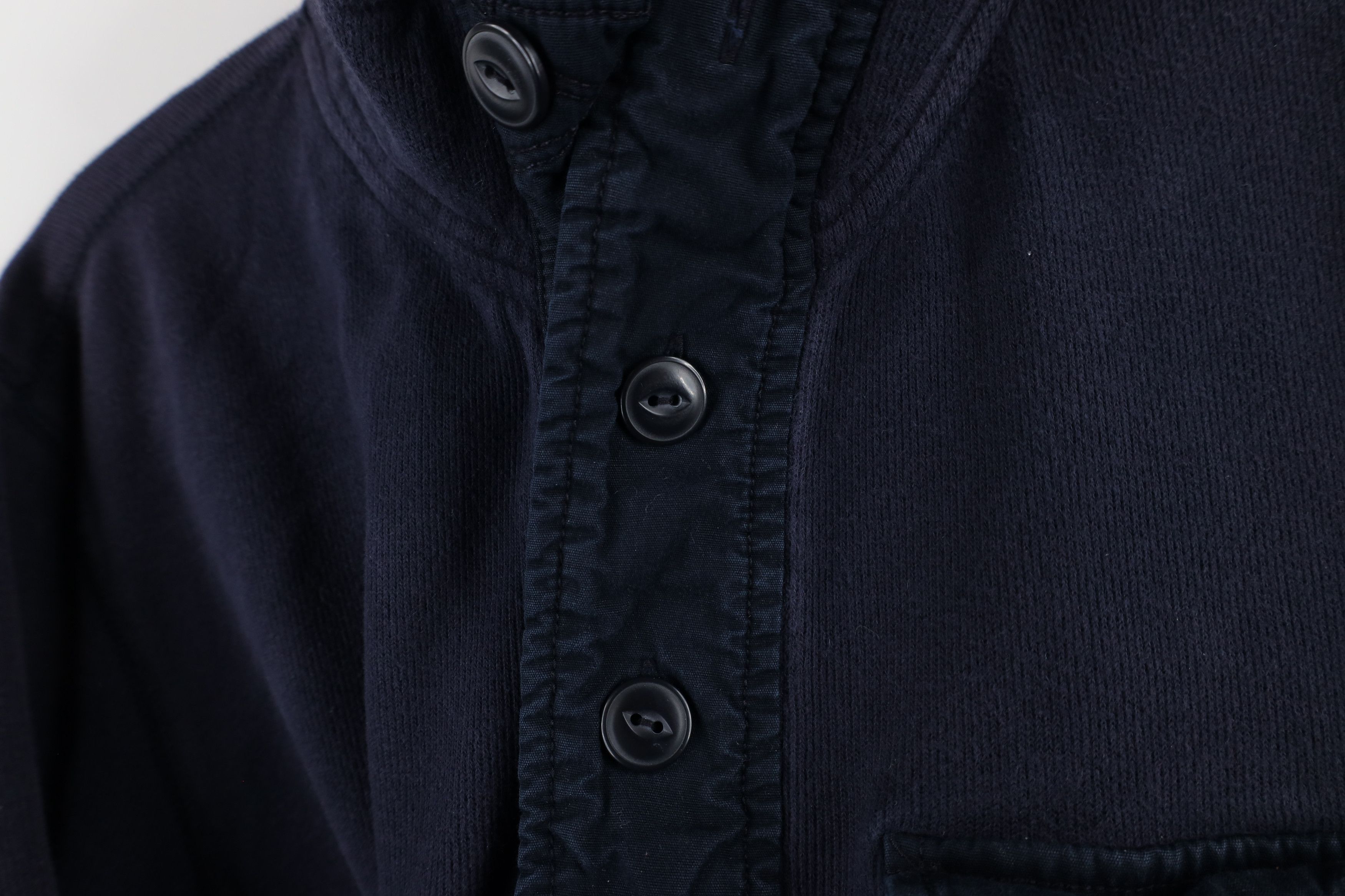Eddie Bauer × Vintage Vintage Eddie Bauer Elbow Patch Ribbed Knit Henley Sweater Size US L / EU 52-54 / 3 - 6 Thumbnail