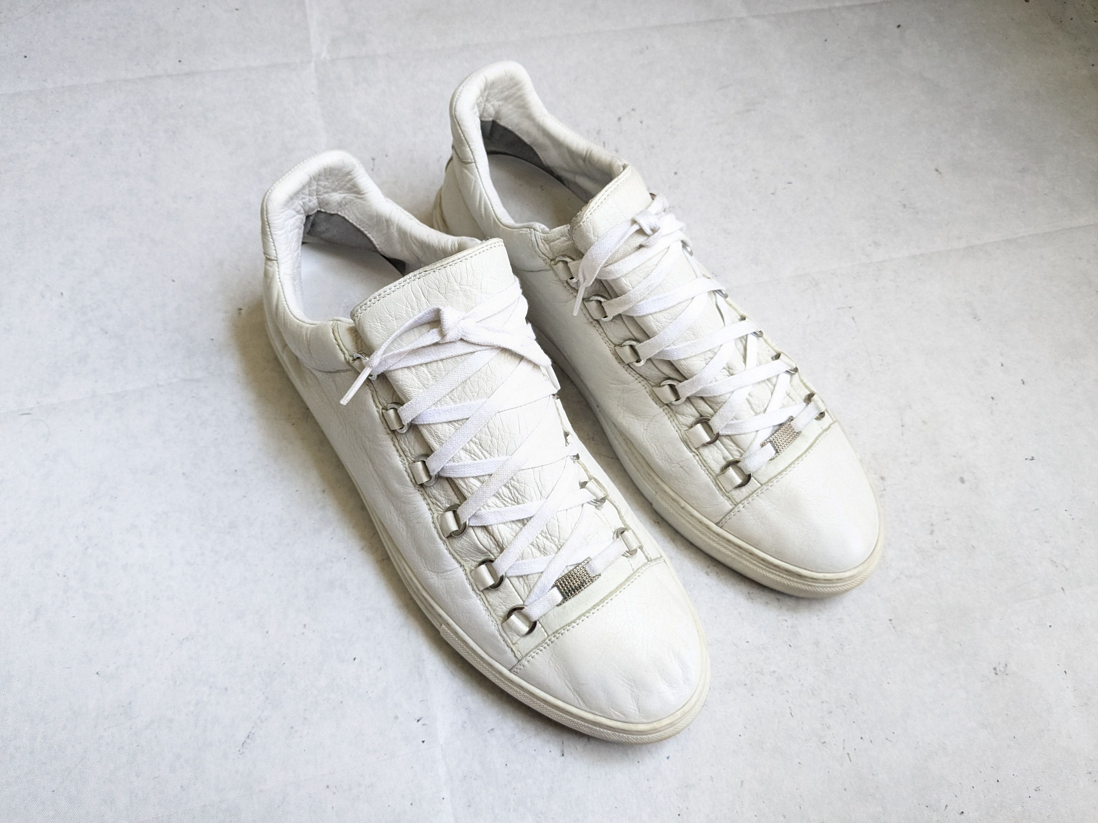 Balenciaga Balenciaga Arena Sneakers White 14 47 Low Tops Leather Size US 14 / EU 47 - 4 Thumbnail