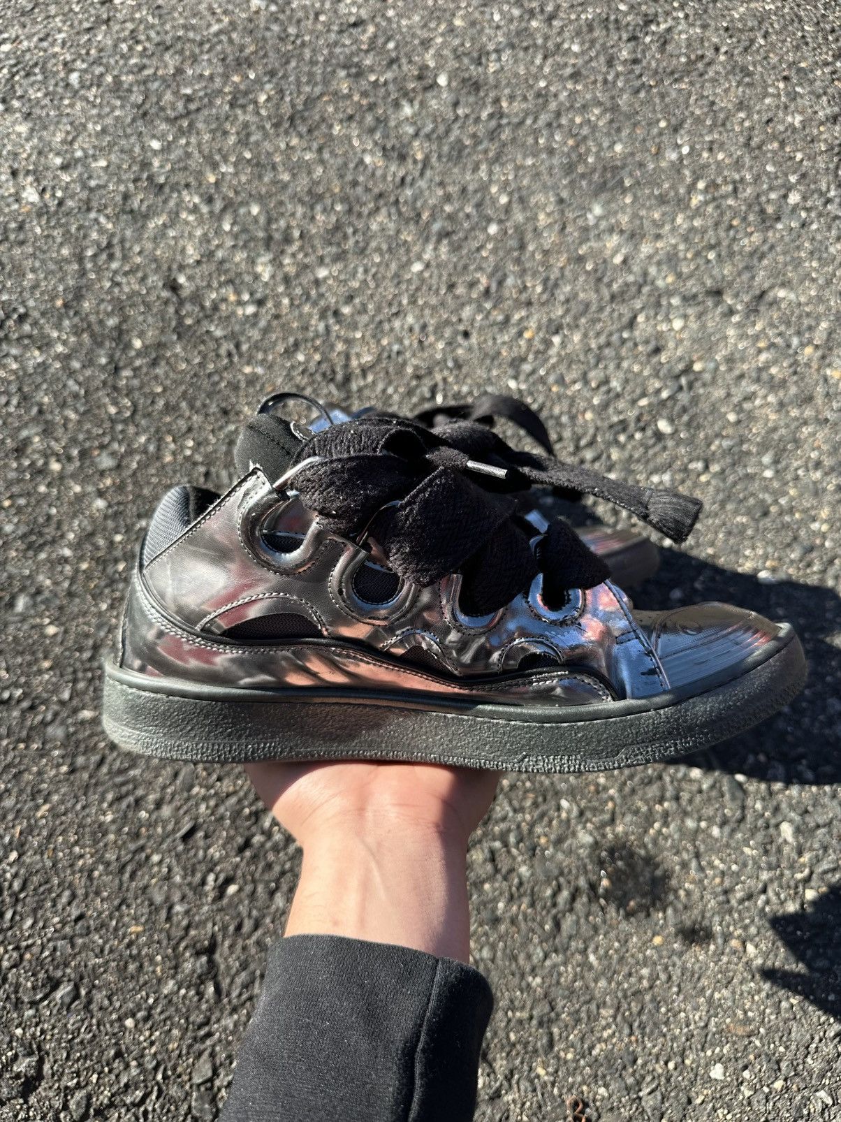 Lanvin Lanvin Curb Sneaker Black/Mirrored Size US 10 / EU 43 - 12 Thumbnail