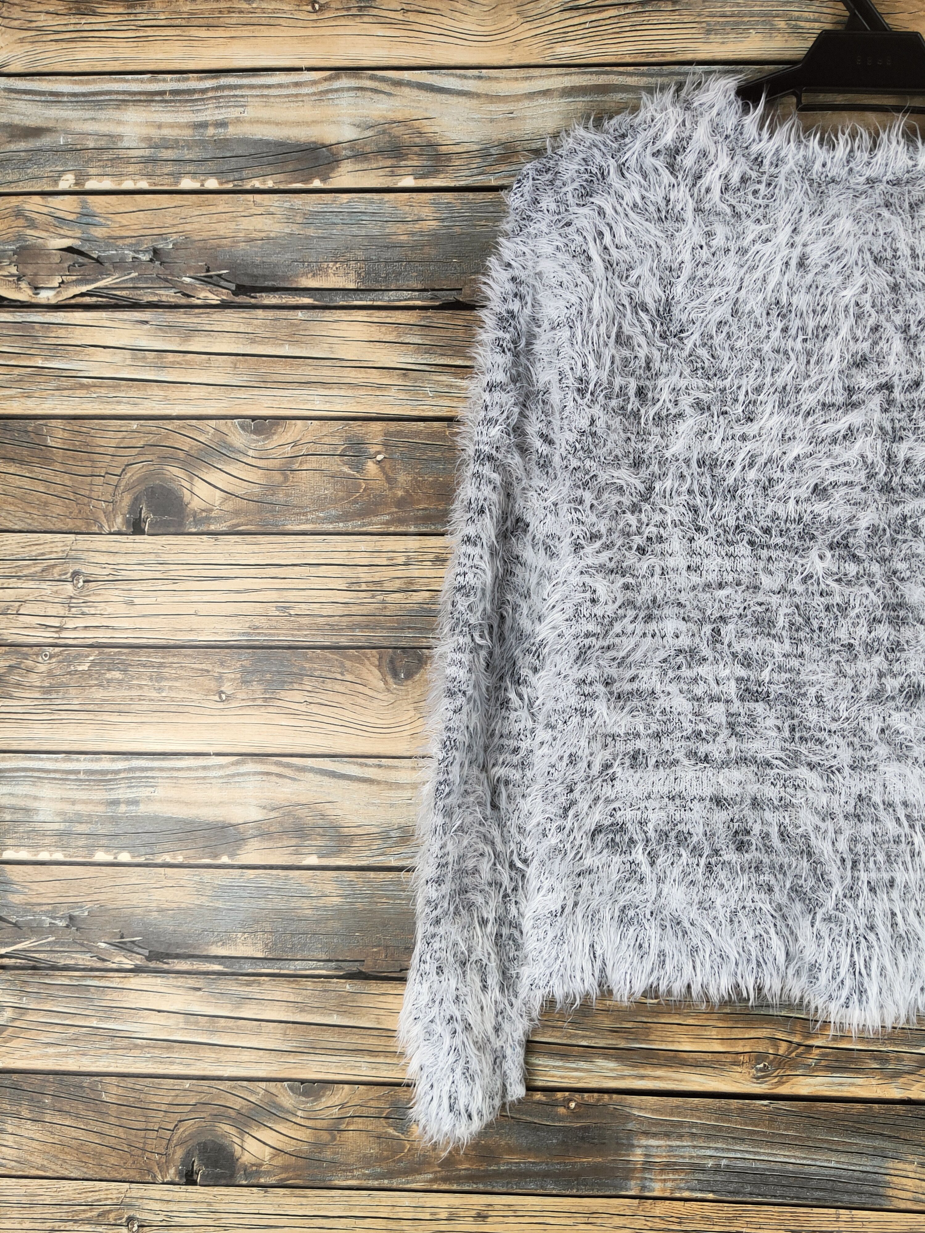 Japanese Brand DL Japanese Brand White Black Fur Mohair Knitwear #46-461 Size S / US 4 / IT 40 - 8 Thumbnail