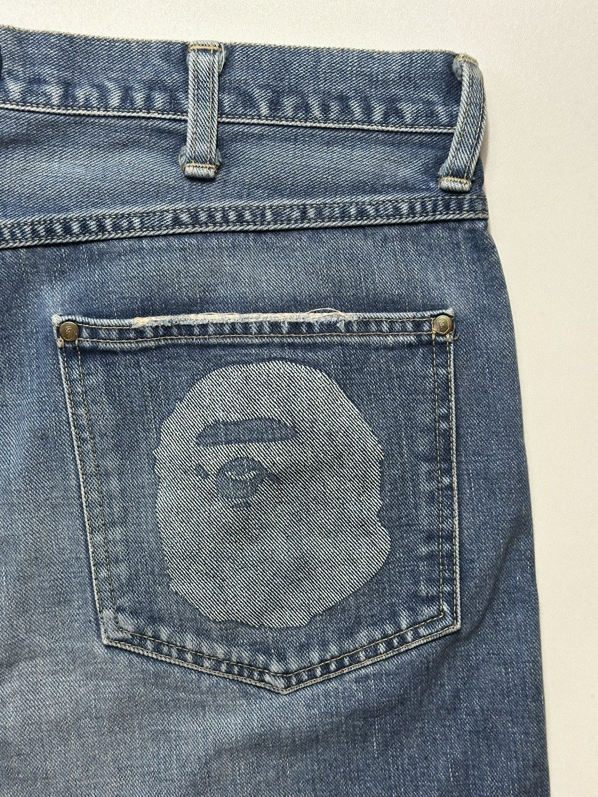 Bape Vintage Bape Head Selvedge Jorts Size US 36 / EU 52 - 2 Thumbnail