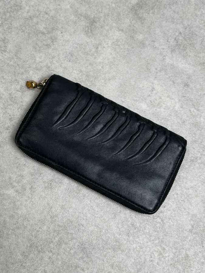 Alexander McQueen Alexander McQueen Black Spine & Skull Leather Wallet Size ONE SIZE - 1 Thumbnail