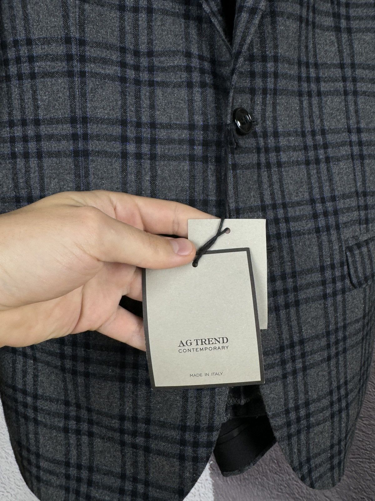 Other BNWT AG Trend Contemporary checkered grey Wool 2 pcs suit Size 36R - 7 Thumbnail