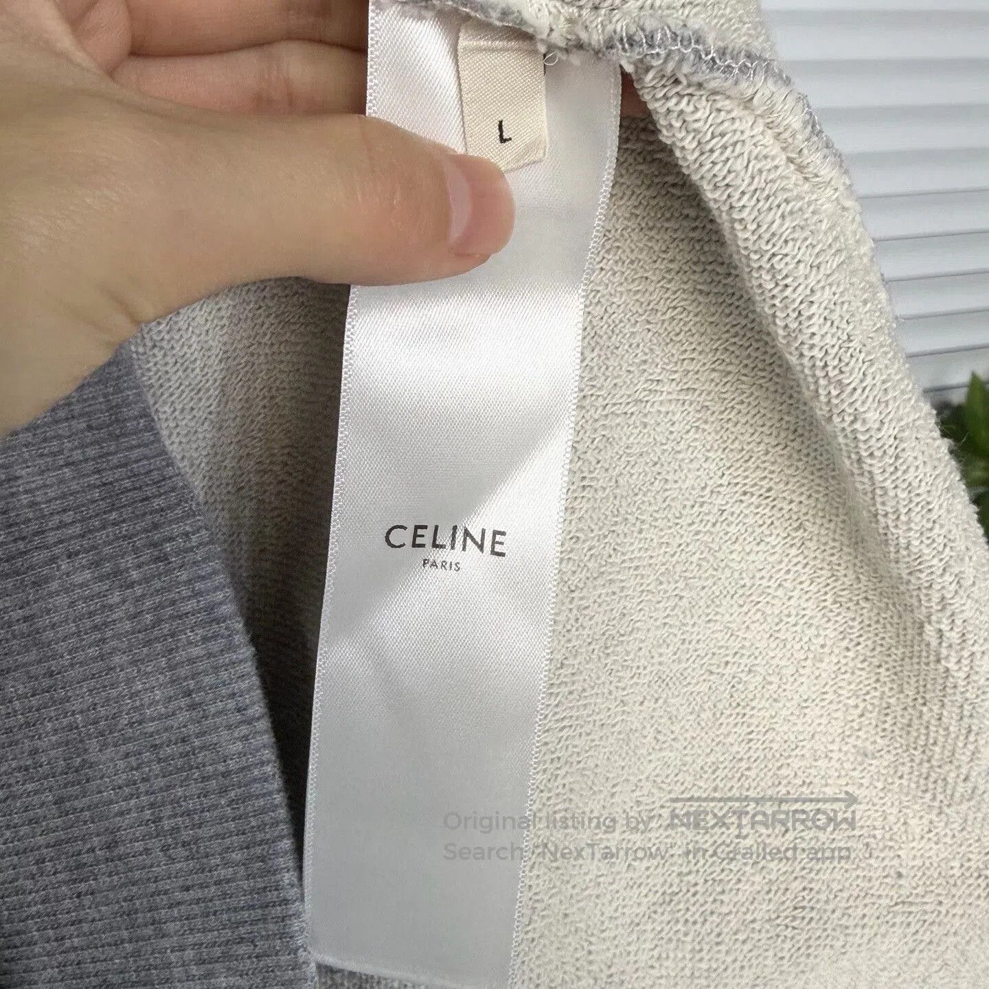 Celine celine gray hooded sweatshirt with logo. Size US L / EU 52-54 / 3 - 4 Thumbnail
