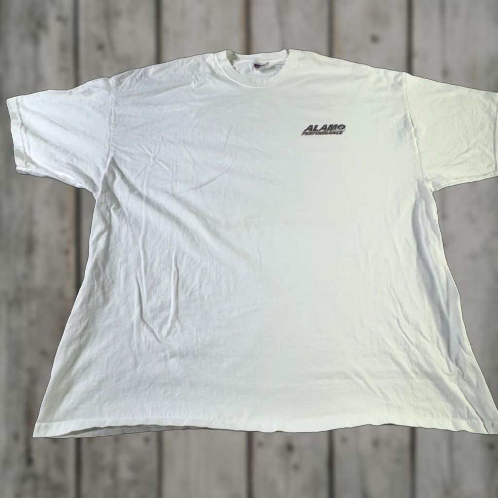 Champion VINTAGE Alamo Performance Shirt Mens 3XL White Champion San Antonio Drag Racing Car Size US XXL / EU 58 / 5 - 1 Thumbnail