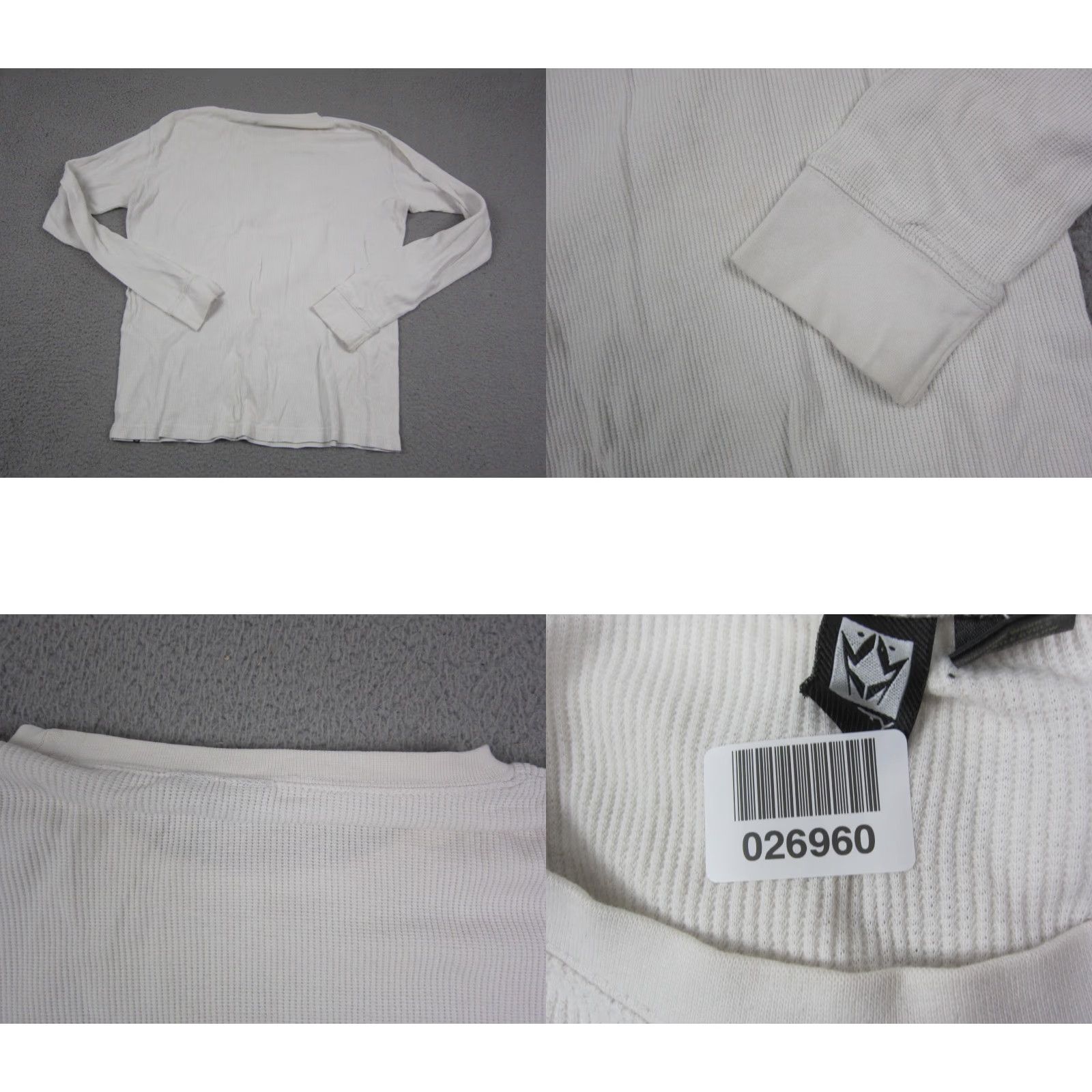 Rusty VINTAGE Rusty Thermal Shirt Mens XL White Long Sleeve Crew Neck Knit Cotton 70s 90s Outdoor Sports USA Shirt Mens XL White Thermal Top Size US XL / EU 56 / 4 - 9 Thumbnail