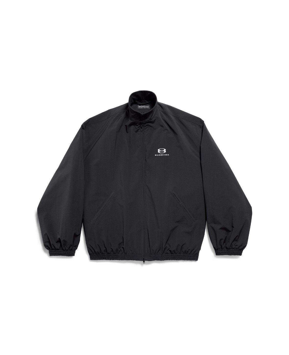 image of Balenciaga Cocoon Kick Windbreaker in Black, Men's (Size Medium)