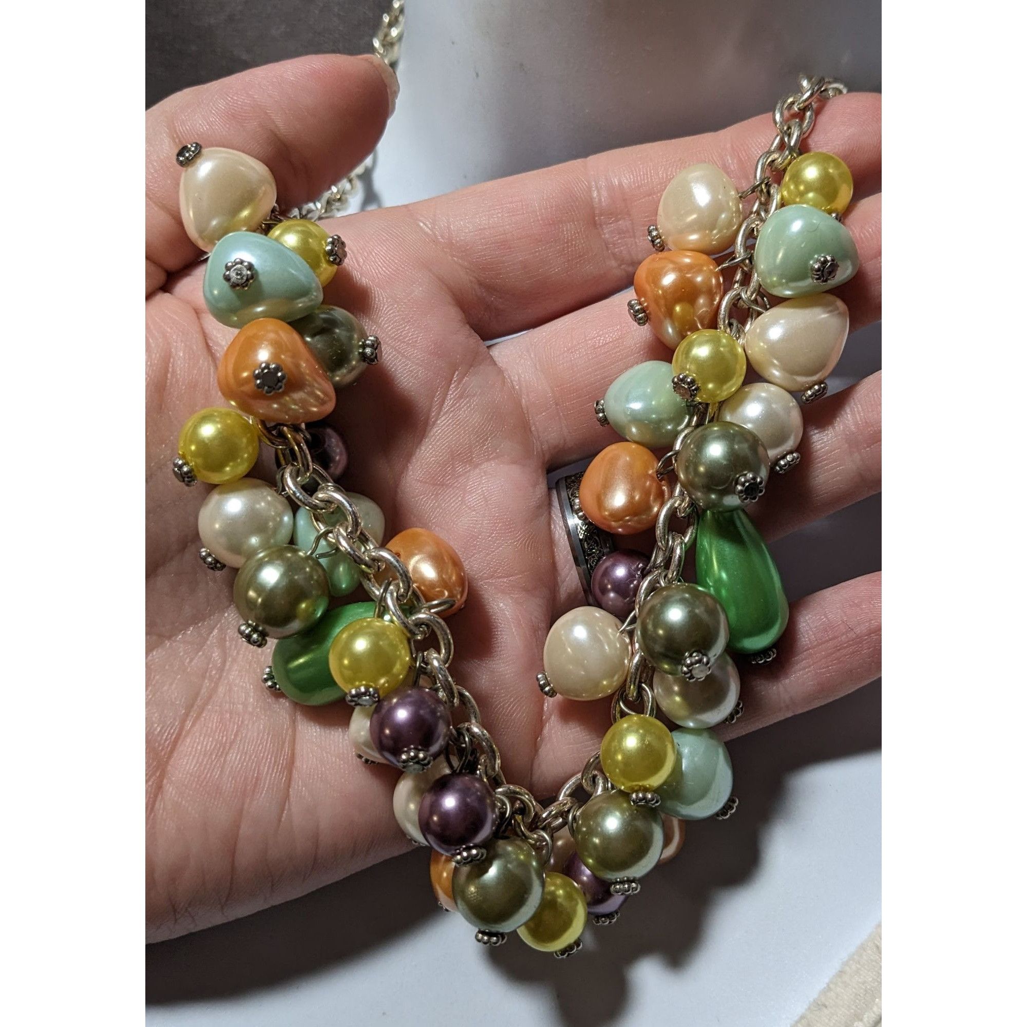 Other Pier 1 Imports Pastel Pearl Cluster Necklace Size ONE SIZE - 10 Thumbnail