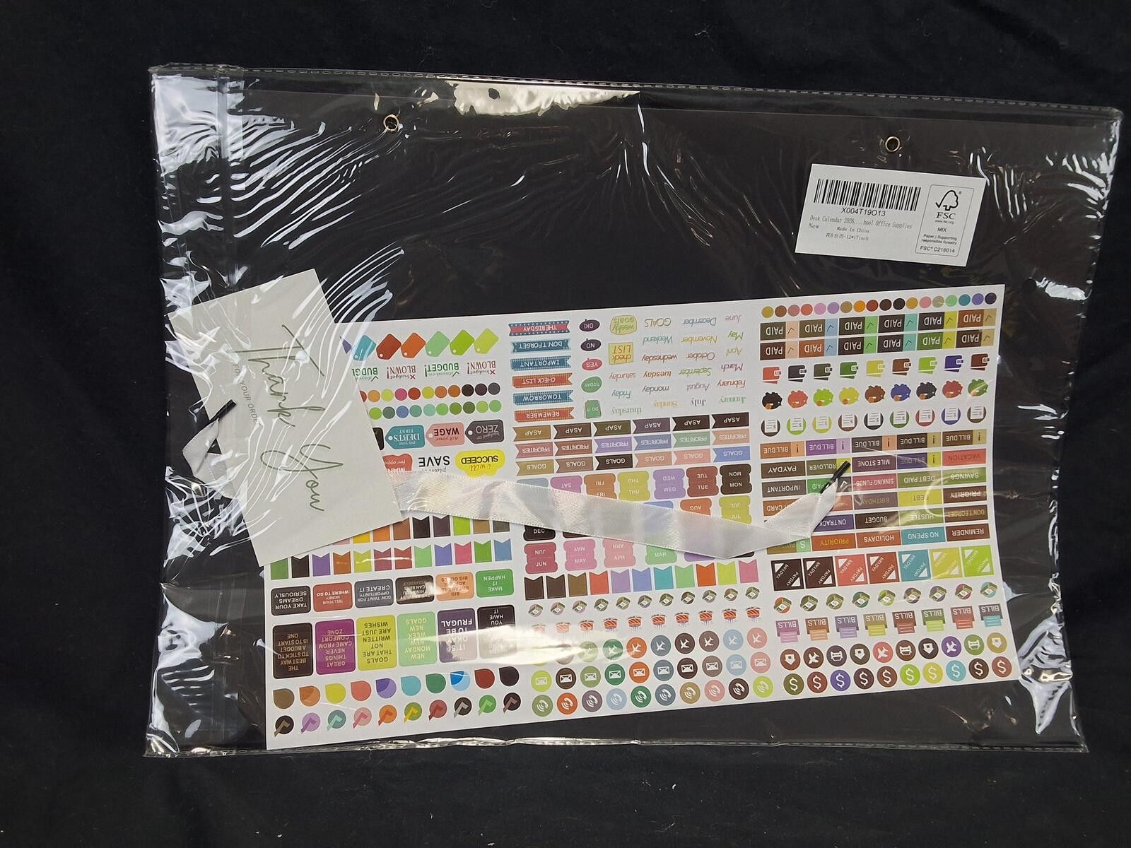 Other 2026 Desk Calendar with Fun Stickers - Stay Organized! Size ONE SIZE - 2 Thumbnail