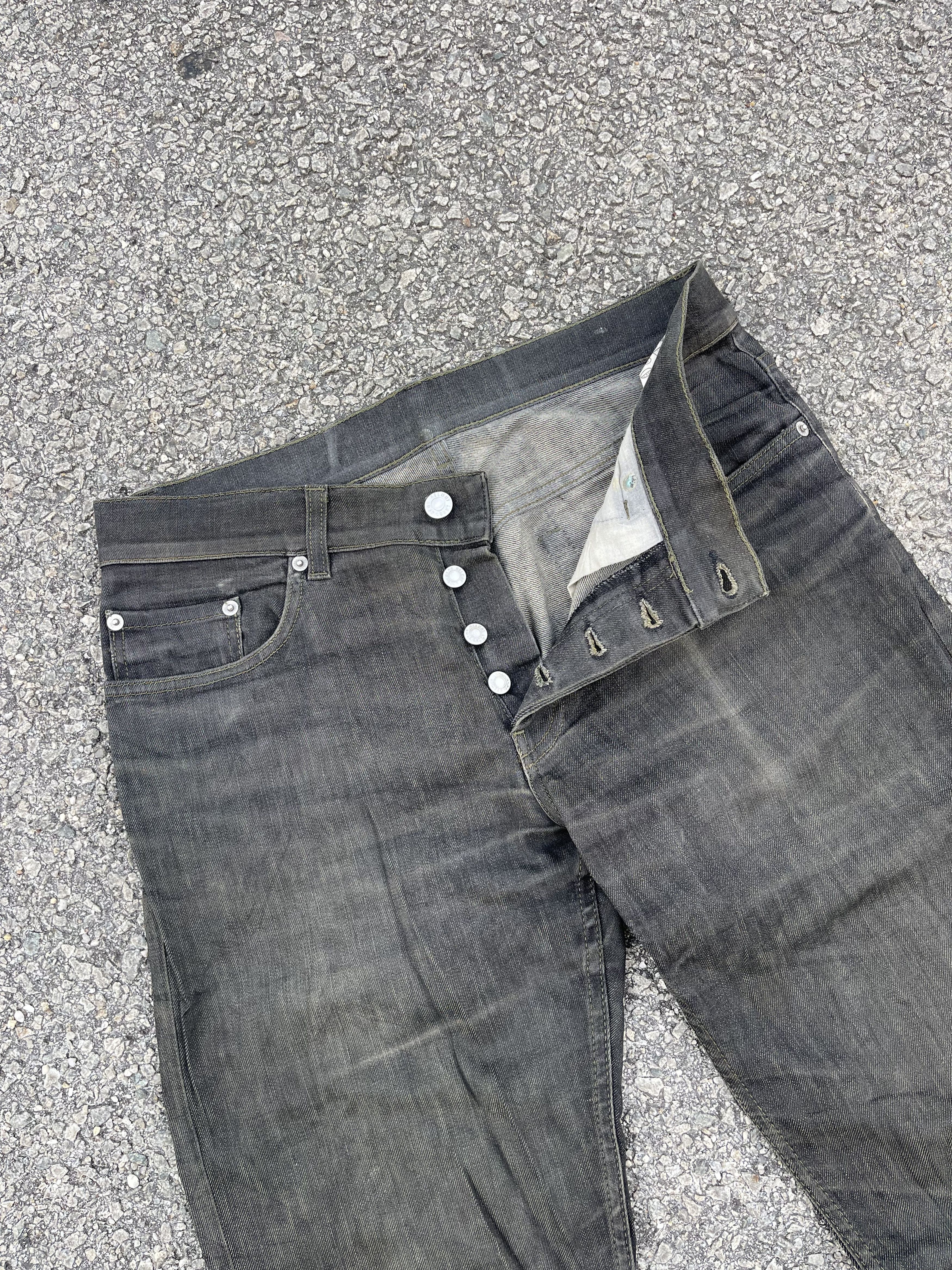 Helmut Lang × Vintage Vtg 90s Helmut Lang Black Dirt Low Waist Contour Fit Size US 31 - 5 Thumbnail