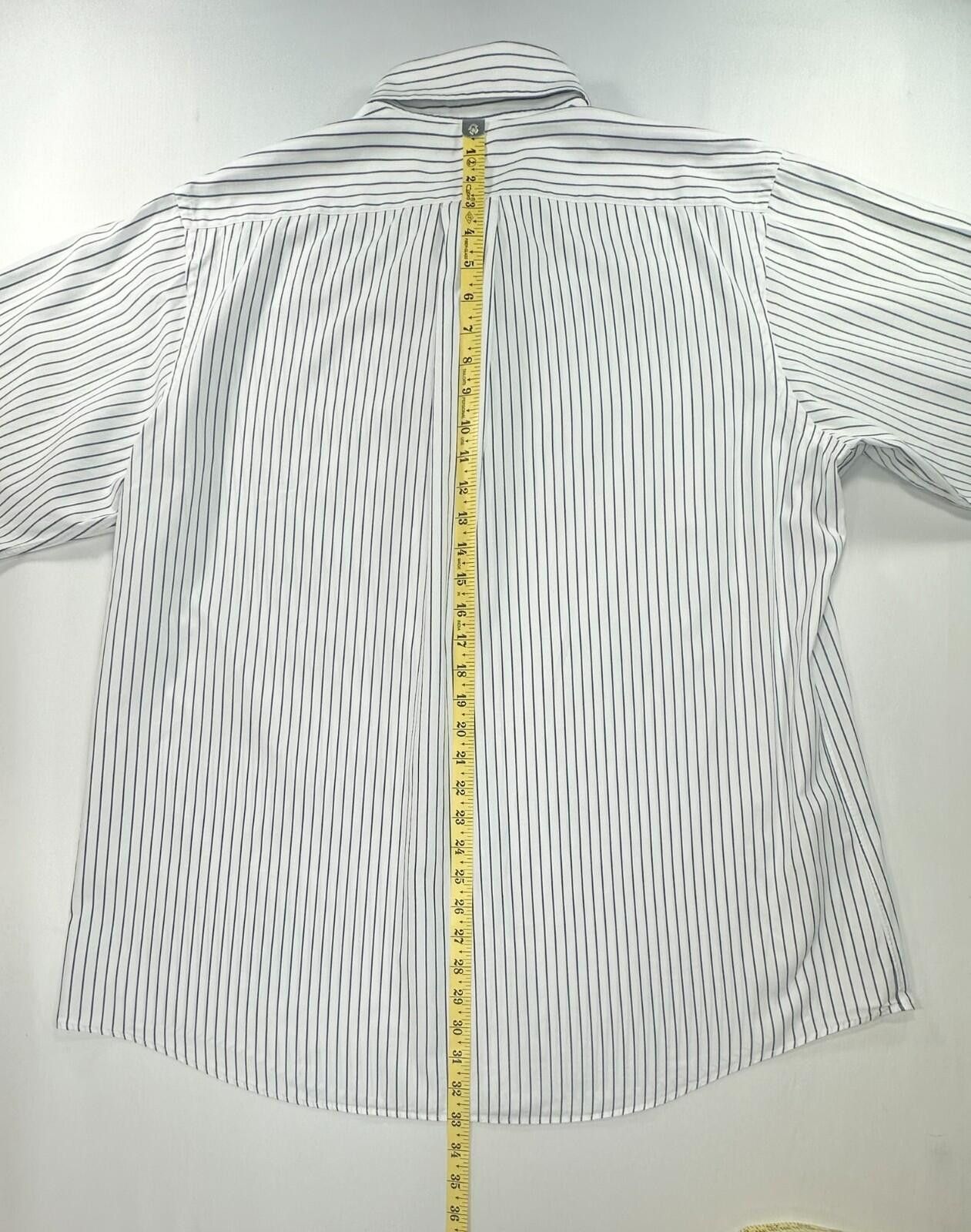 Jos. A. Bank Jos A Bank Executive 2-Ply Pinpont Button Up Mens XL 17.5/35 Size 44R - 3 Thumbnail