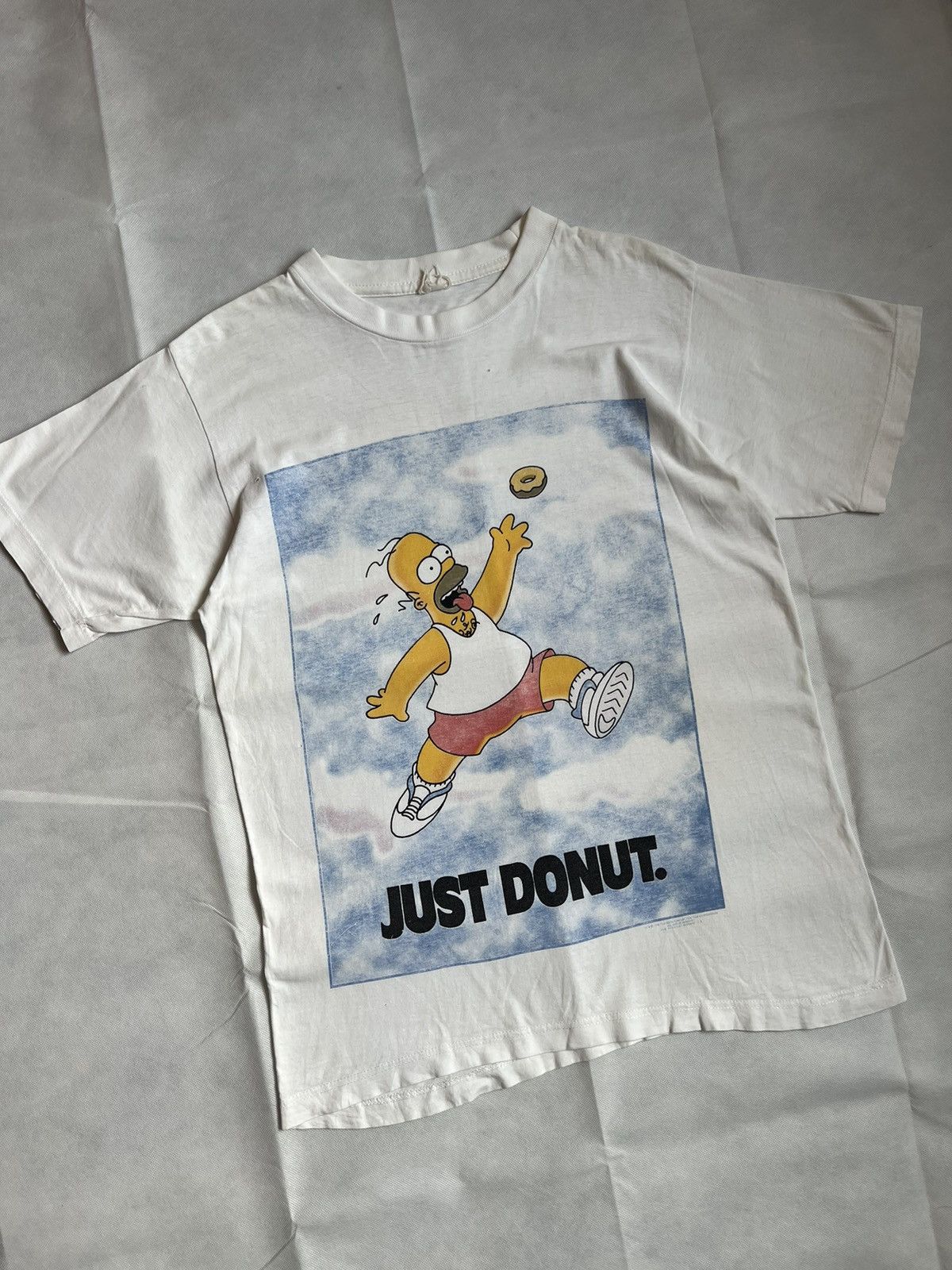 Cartoon Network Vintage 1996 The Simpson Homer Just Donut Parody Nike Shirt Size US M / EU 48-50 / 2 - 2 Thumbnail