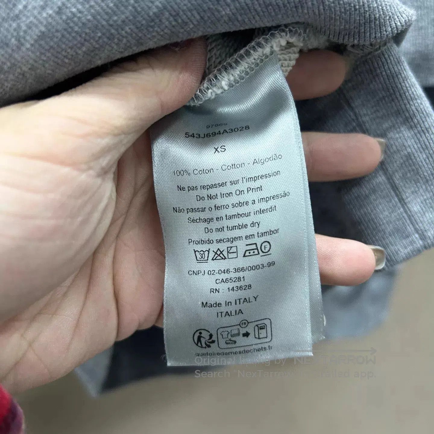 Dior Gray Oversized Long Sleeve Sweatshirt XS. Size US XS / EU 42 / 0 - 4 Thumbnail