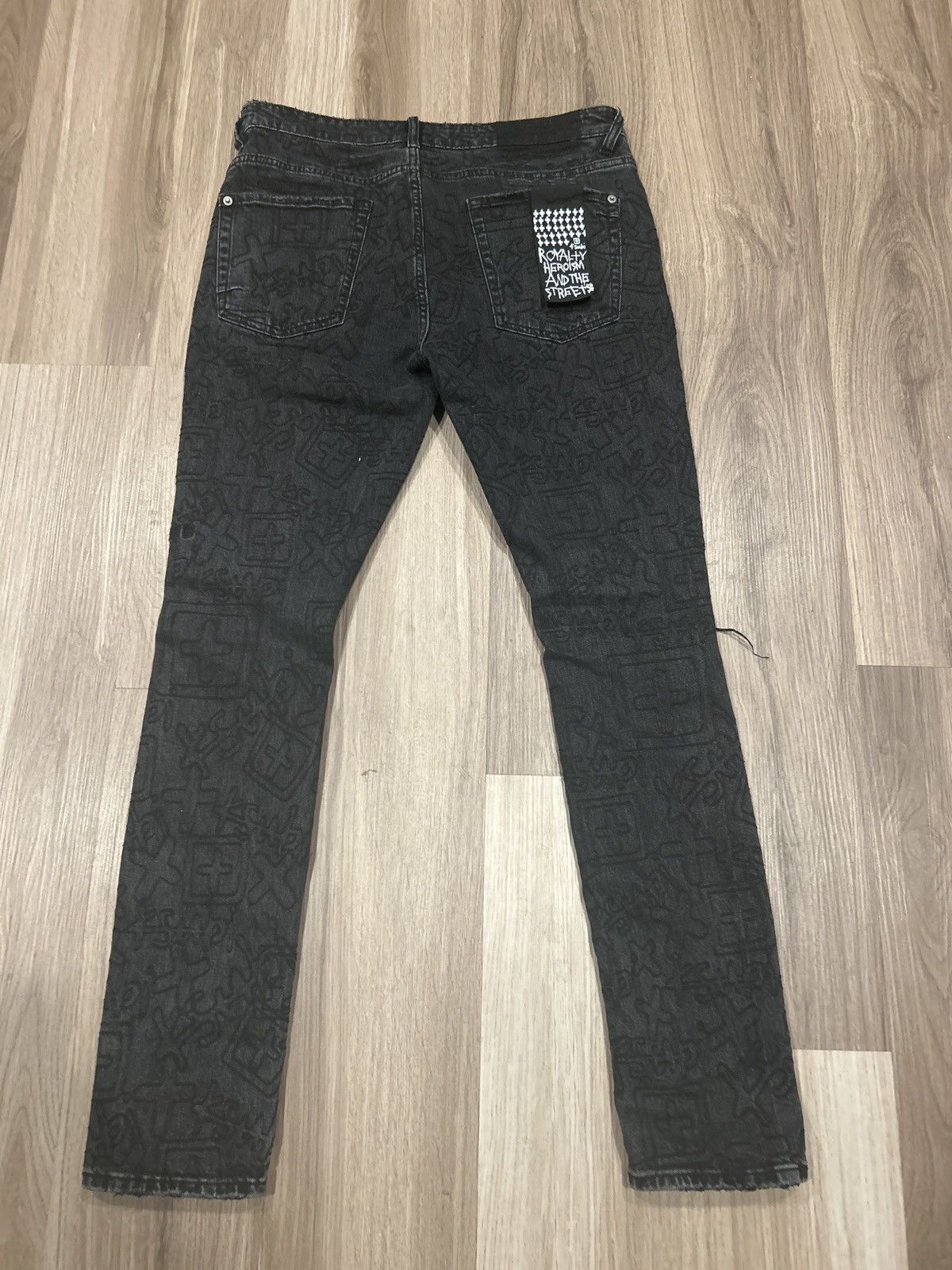 Ksubi Van Winkle Stencil Black skinny jeans Size US 34 / EU 50 - 6 Thumbnail