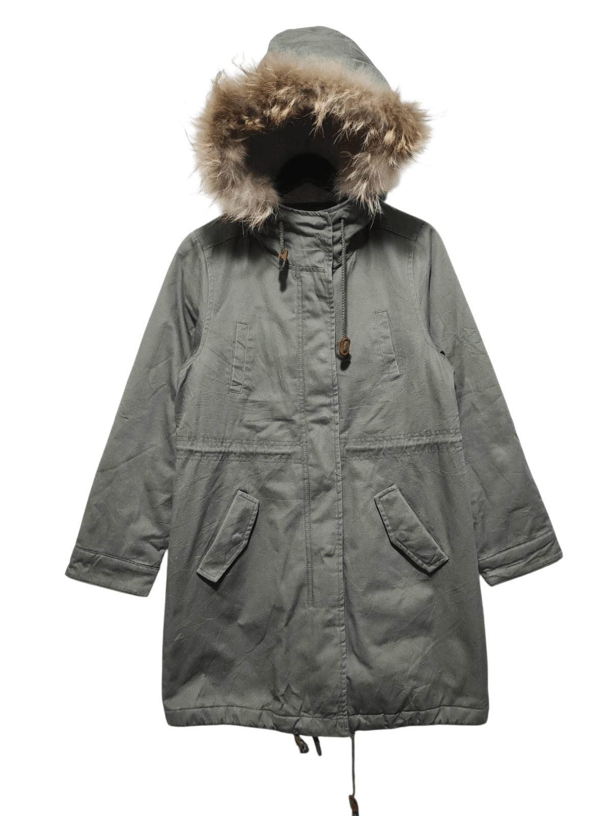 Japanese Brand Comfort Basic Fur Parka Hoodie Jacket LGB style Size US M / EU 48-50 / 2 - 1 Thumbnail