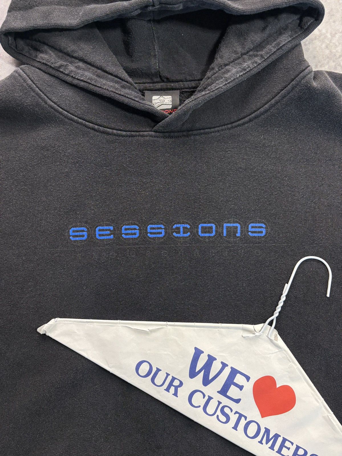 Sessions 1990s Vintage Sessions Hoodie Faded Snowboard Skateboard Y2K Size US L / EU 52-54 / 3 - 6 Thumbnail